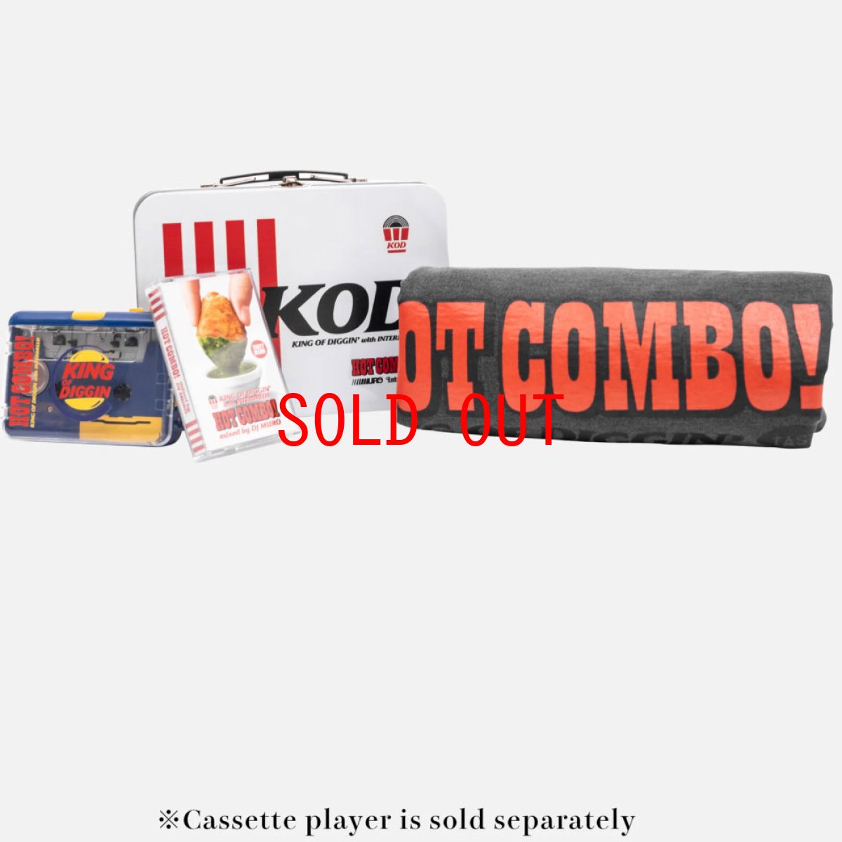 画像16: KING OF DIGGIN’ “Lunch Box Pack” Tee & MIx Tape コンボ パック ランチボックス カセット Tシャツ (16)