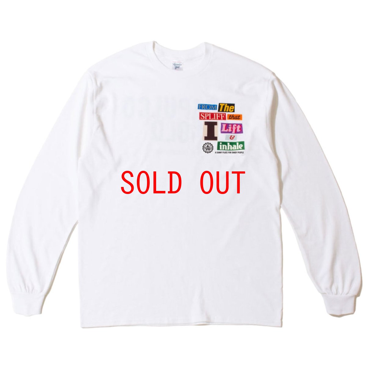 画像2: Get High L/S Tee White 長袖 Tシャツ (2)
