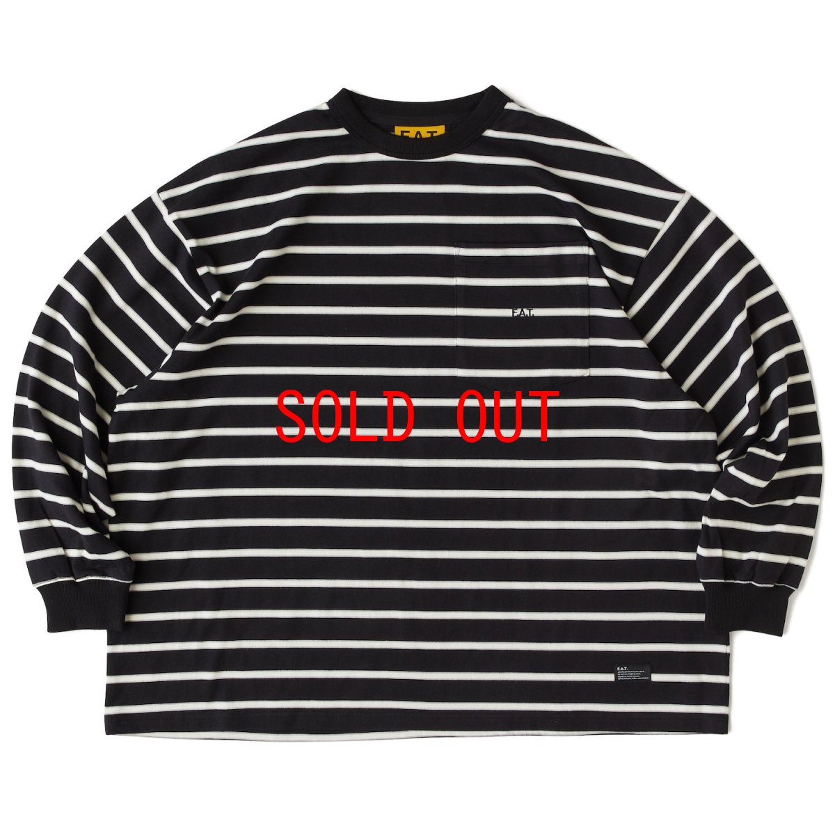 画像2: MEGANDA L/S Boeder Cut&Saw Tee BLK 長袖 ヘビーオンス ボーダー Tシャツ (2)