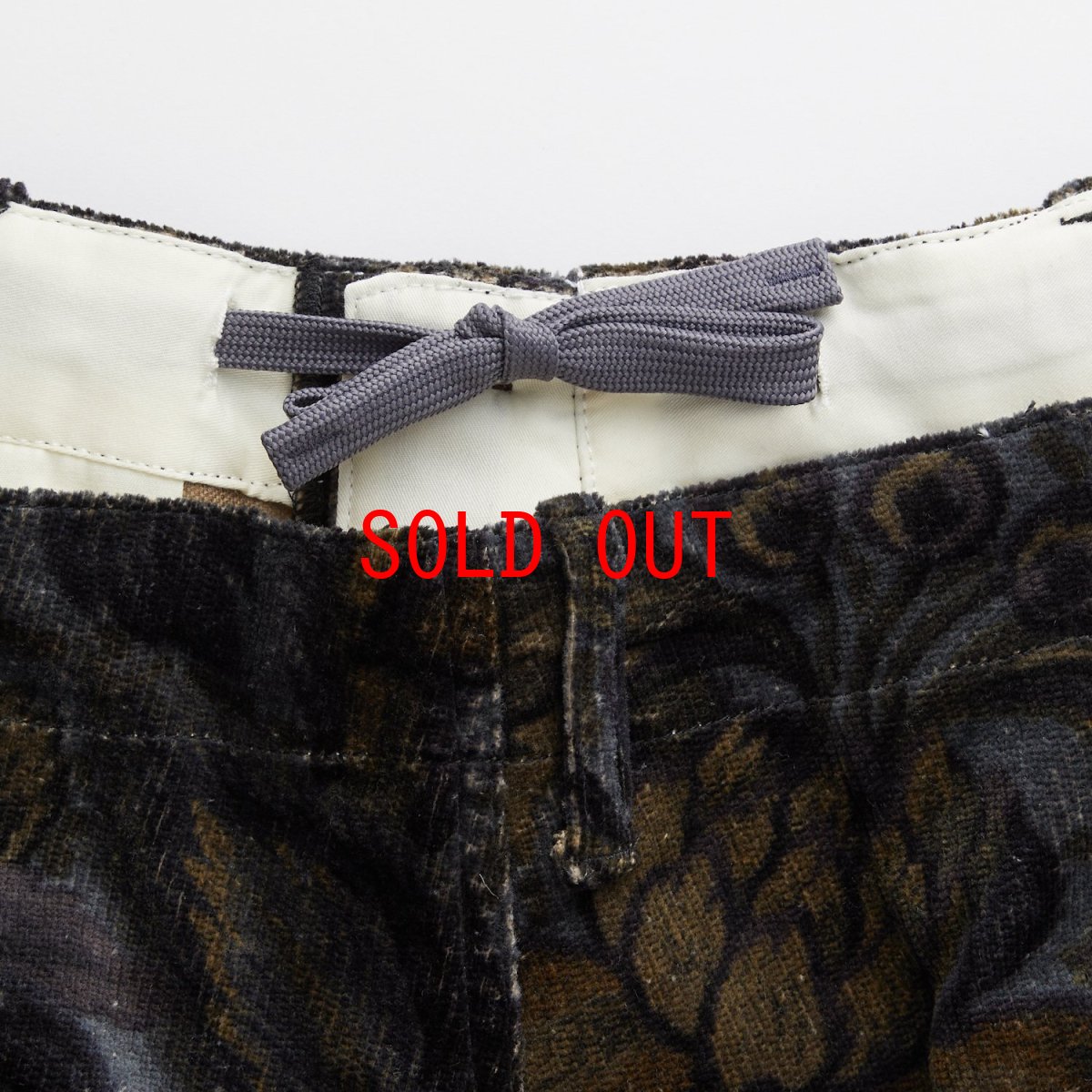 画像4: TERARDEN Wide Pants ワイド ボタニカル リブレスコール ワイド パンツ セットアップ (4)