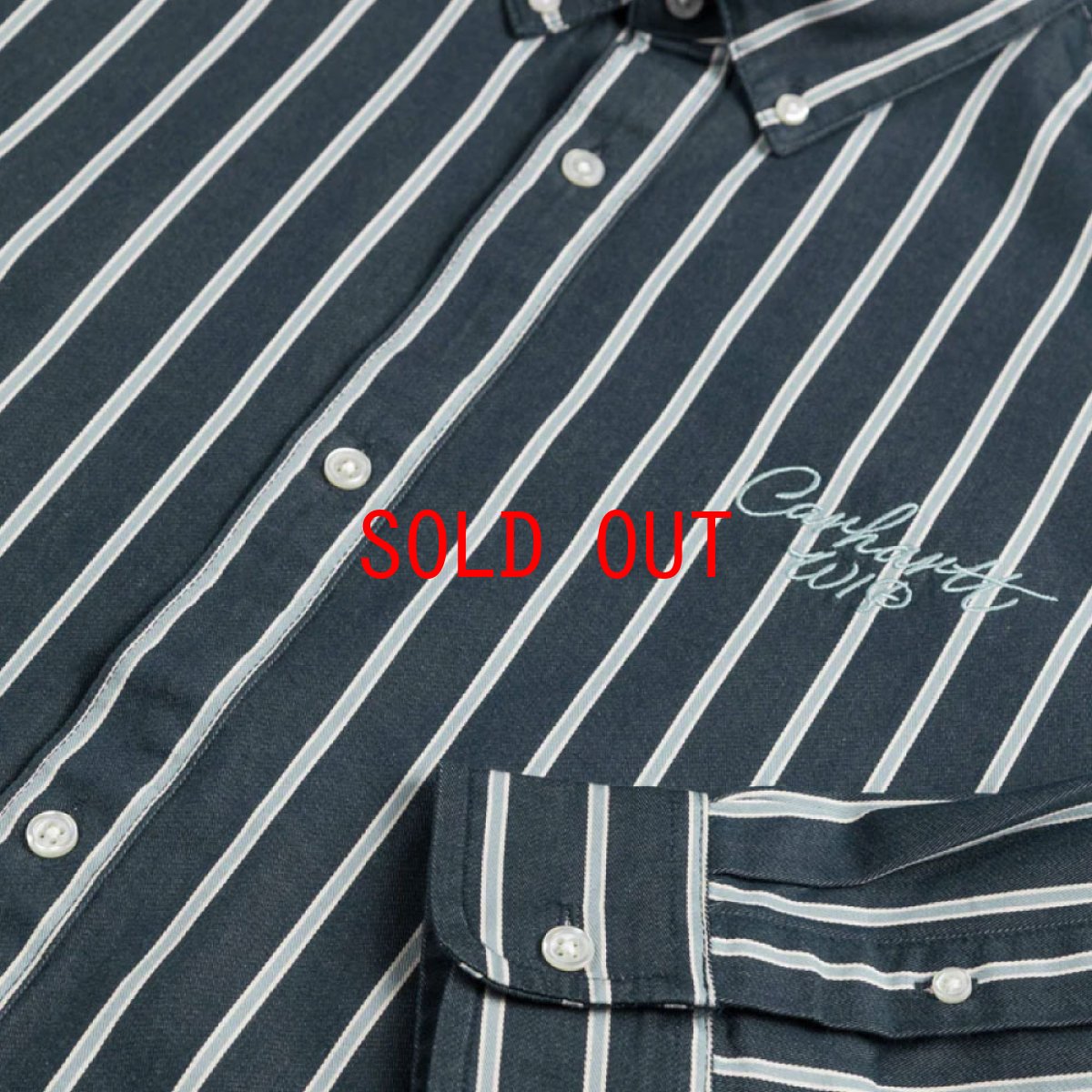 画像6: Signature Betz Stripe L/S Shirts Air Force Blue 長袖 ストライプ シャツ (6)