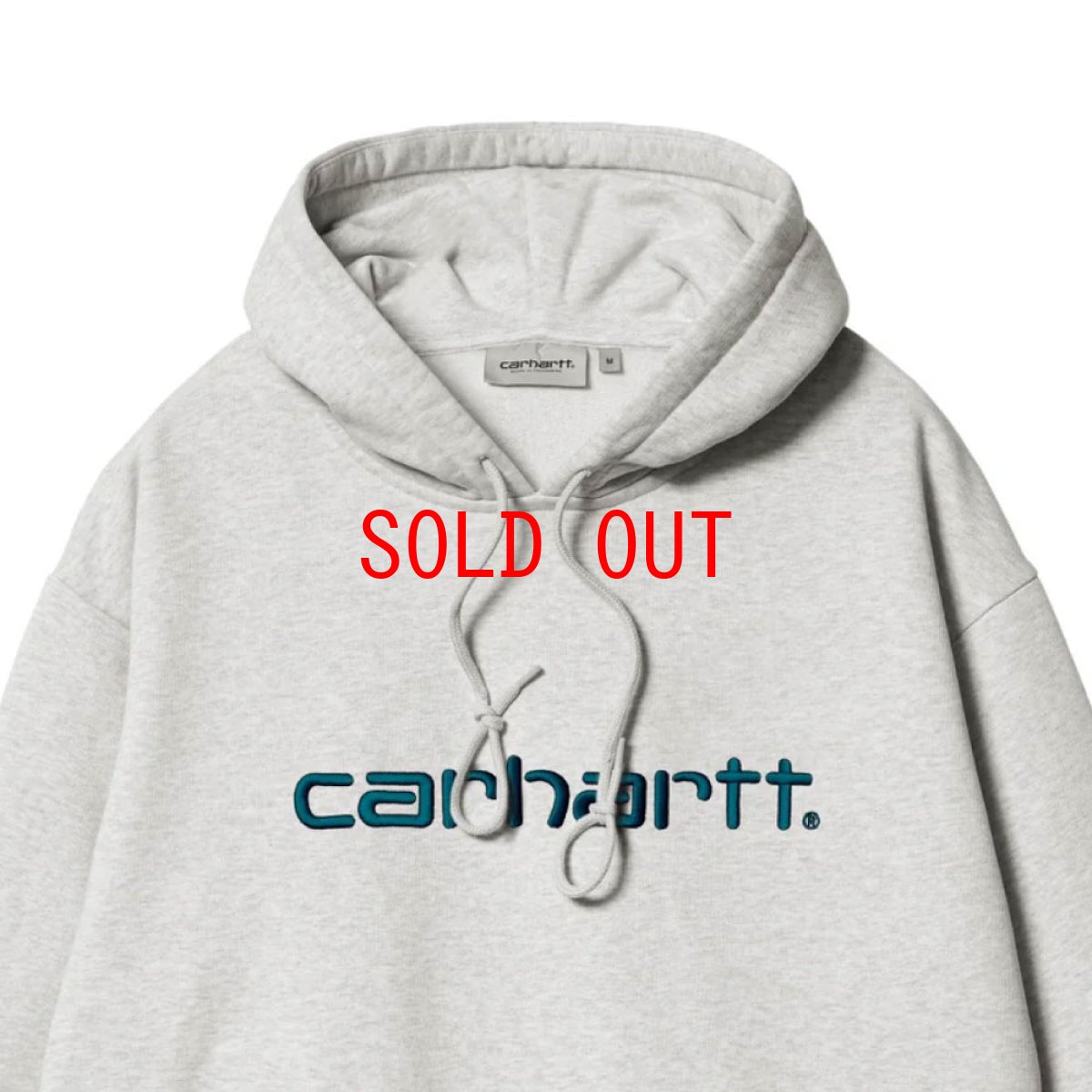 画像7: Hooded Logo Sweat Ash Heather フーデッド カーハート スウェット シャツ (7)