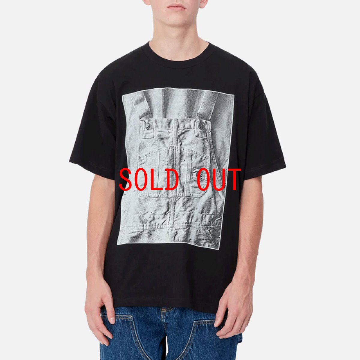 画像3: Bib Overall S/S Tee Black 半袖 ビブオーバーオール フォト Tシャツ (3)