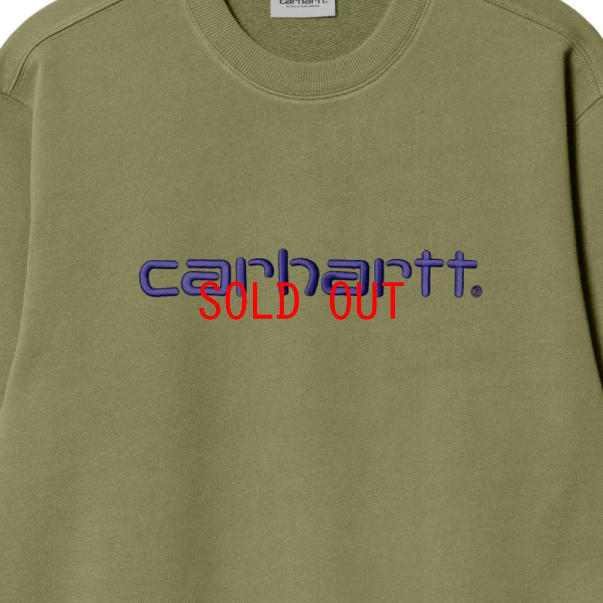 画像7: Logo Crewneck Sweat Capulet Green カーハート クルーネック スウェット シャツ (7)