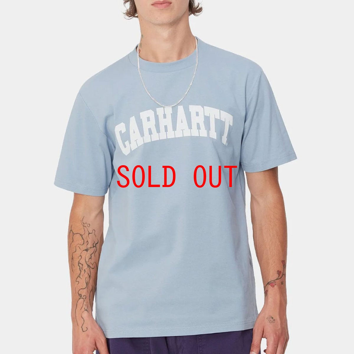 画像1: University S/S Arch Logo Tee Blue 半袖 ロゴ カレッジ Tシャツ (1)