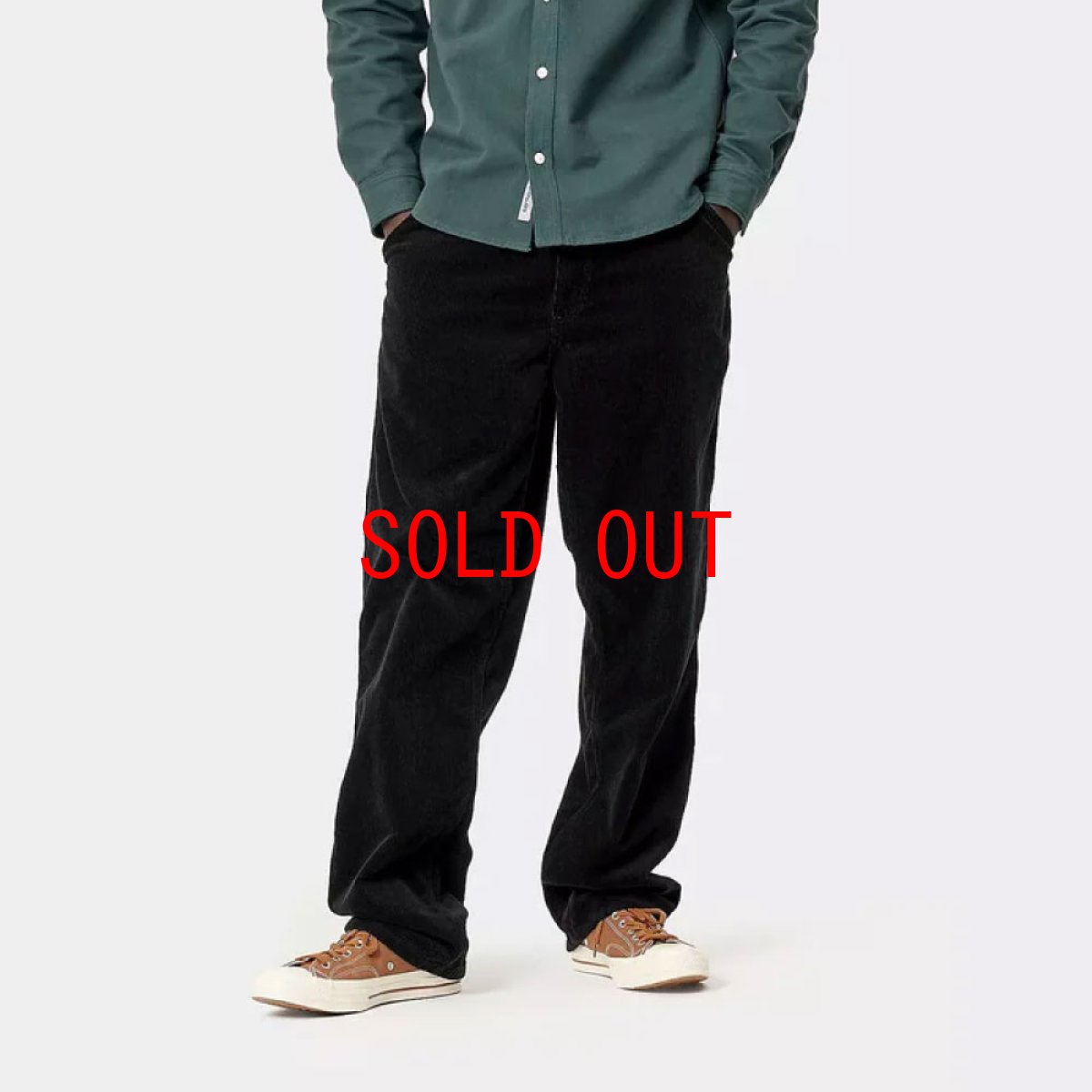 画像8: Simple Corduroy Pants Black rinsed コーデュロイ パンツ (8)