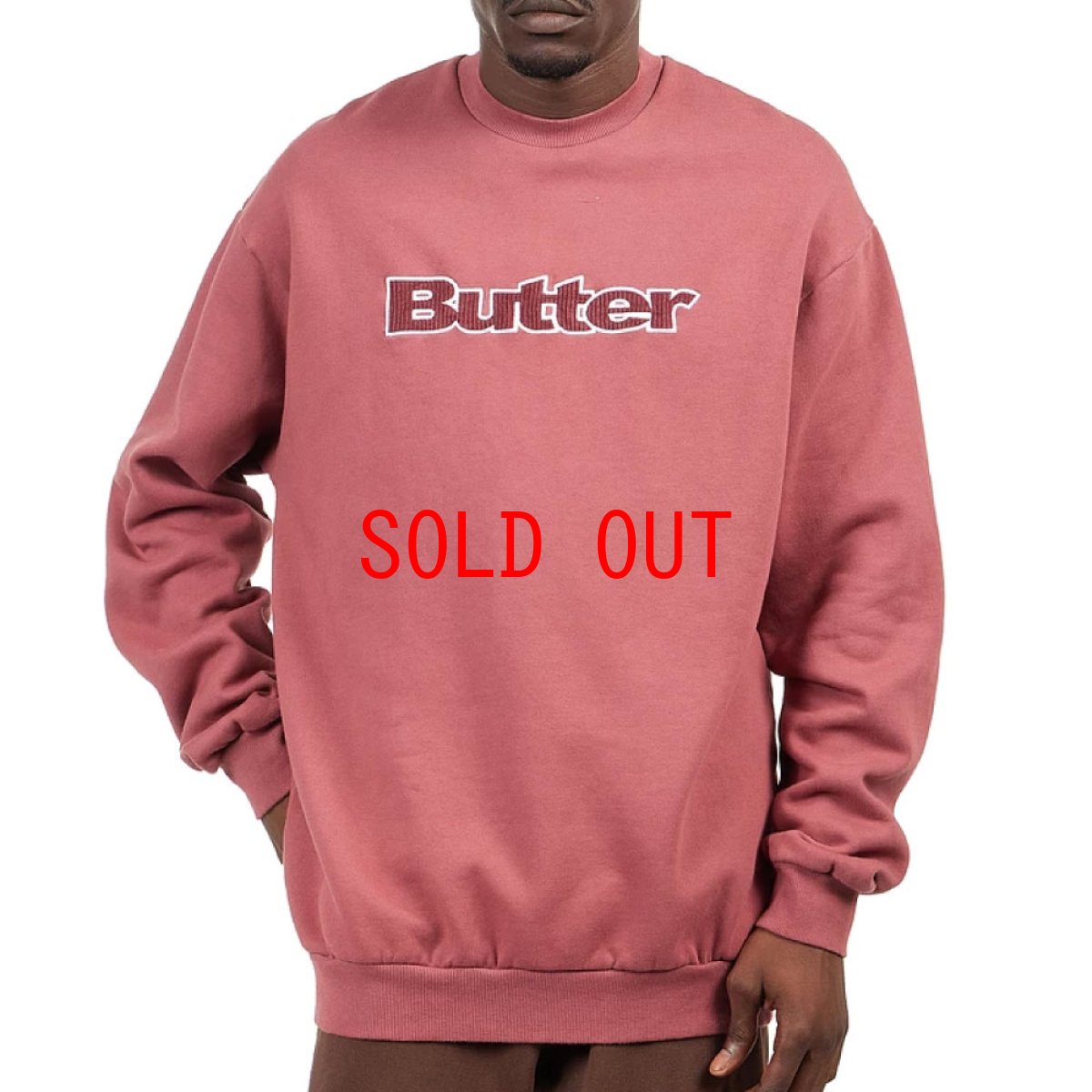 画像2: Cord Logo Crewneck Sweatshirt Rhubard MRN コーデュロイ ロゴ クルーネック スウェット シャツ (2)