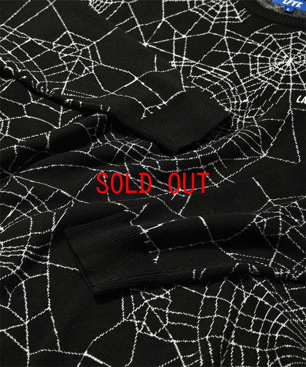 画像5: Spiderweb Knit Sweater BLK スパイダーウェブ ニット セーター (5)