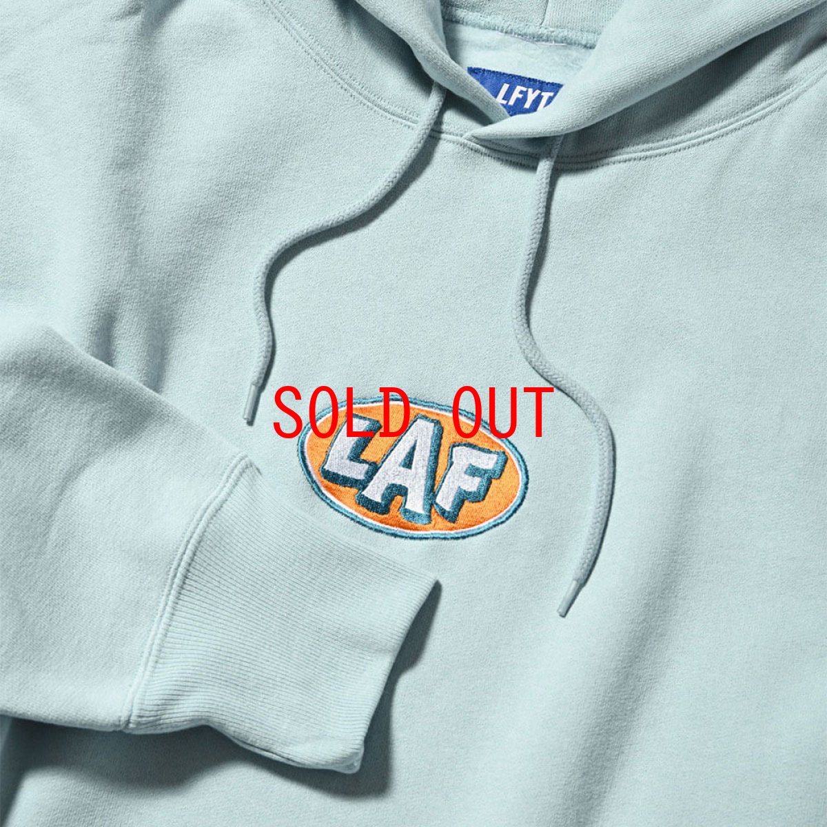 画像3: Oval LAF Logo Sweat Hoodie Parka BLU ロゴ フーディー プルオーバー パーカー (3)