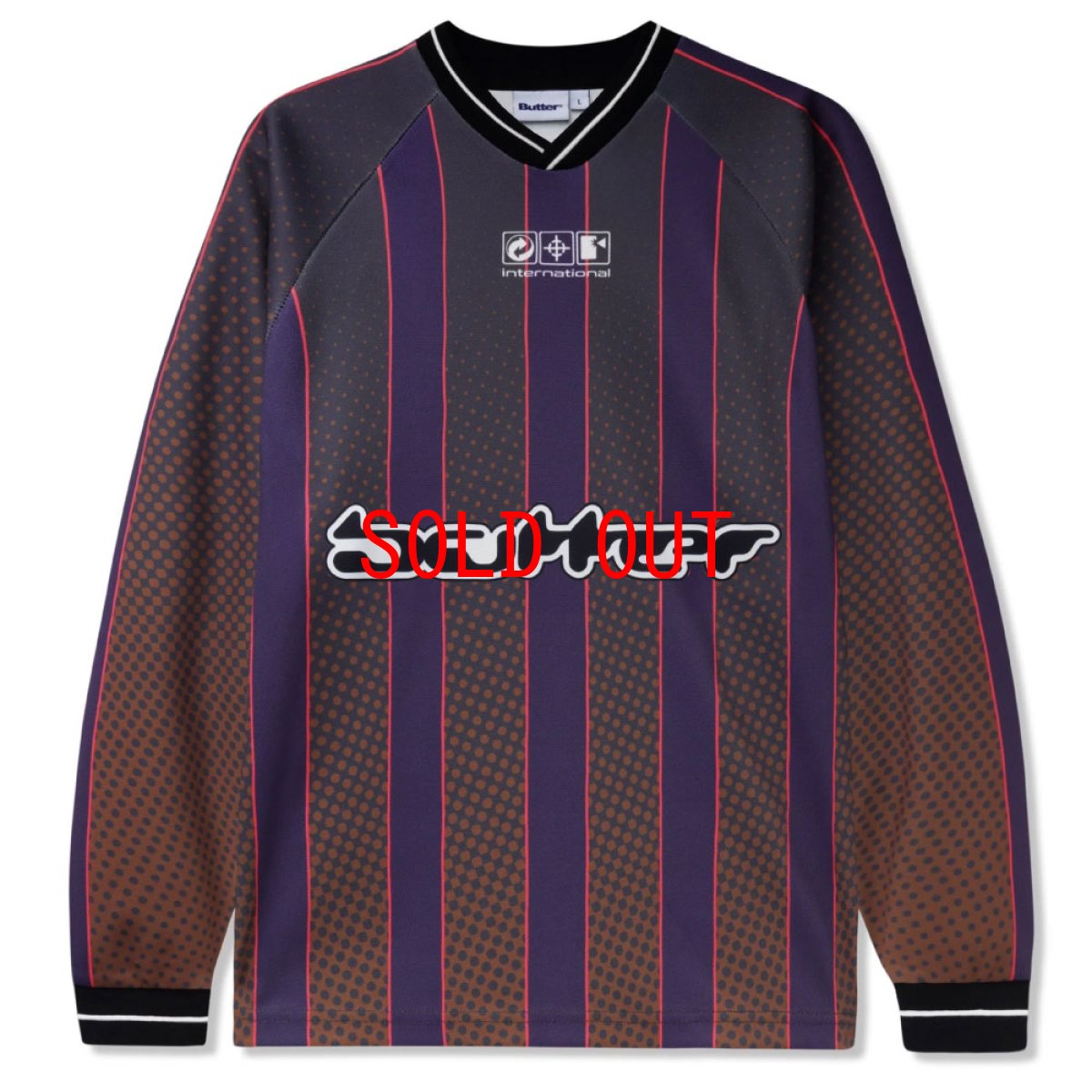 画像1: Butter L/S Jersey Game Shirt BRN 長袖 サッカー ジャージ ゲーム シャツ (1)