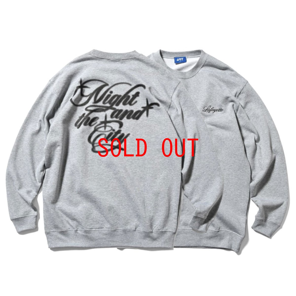 画像1: Night And The City Crewneck Sweat Shirts GRY ロゴ クルーネック スウェット (1)