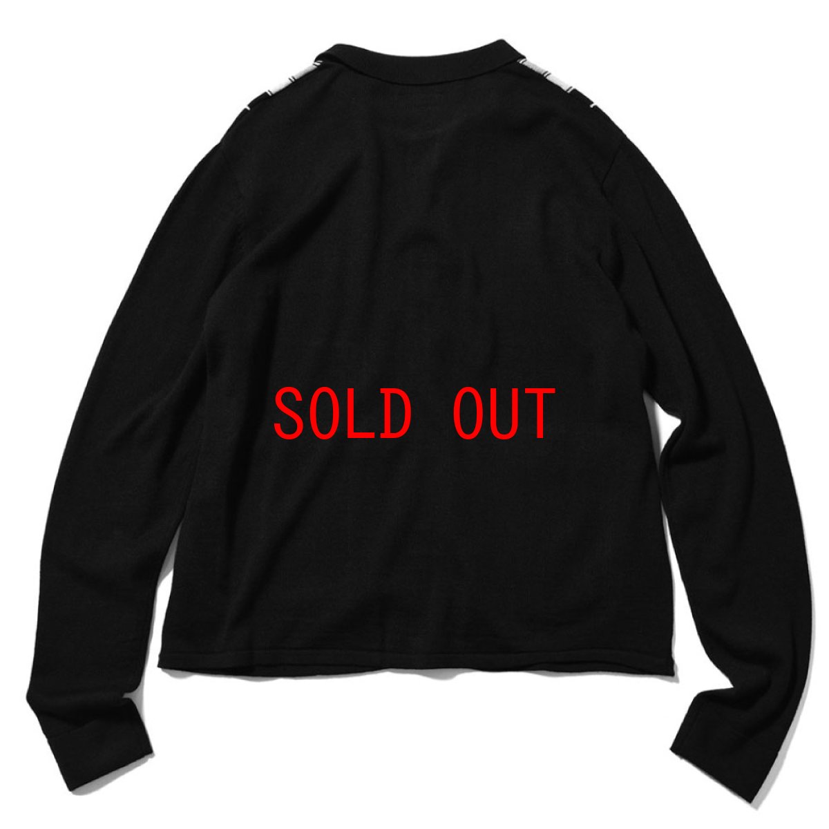 画像2: Striped Knit Cardigan BLK ストライプ ニット カーディガン (2)