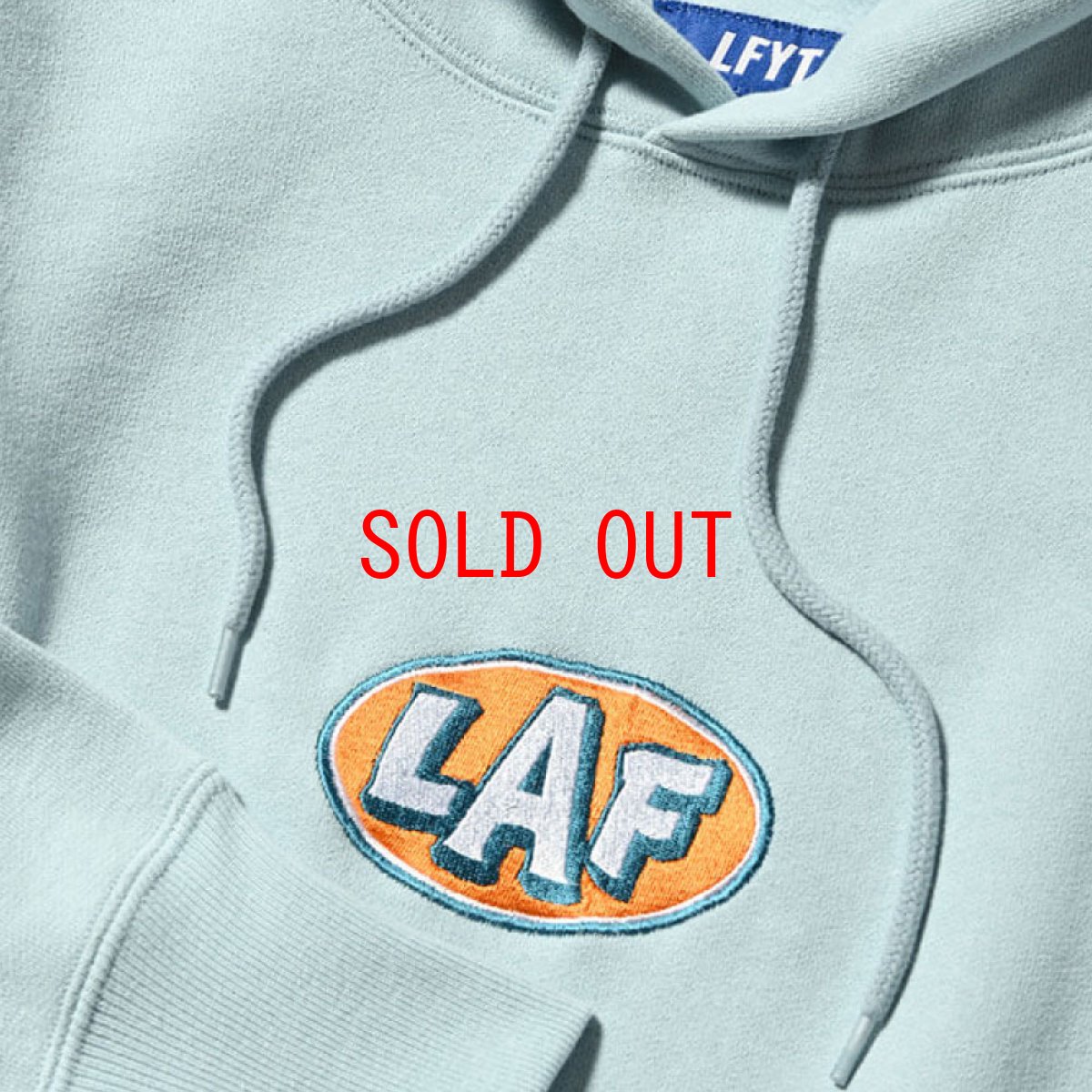 画像6: Oval LAF Logo Sweat Hoodie Parka BLU ロゴ フーディー プルオーバー パーカー (6)