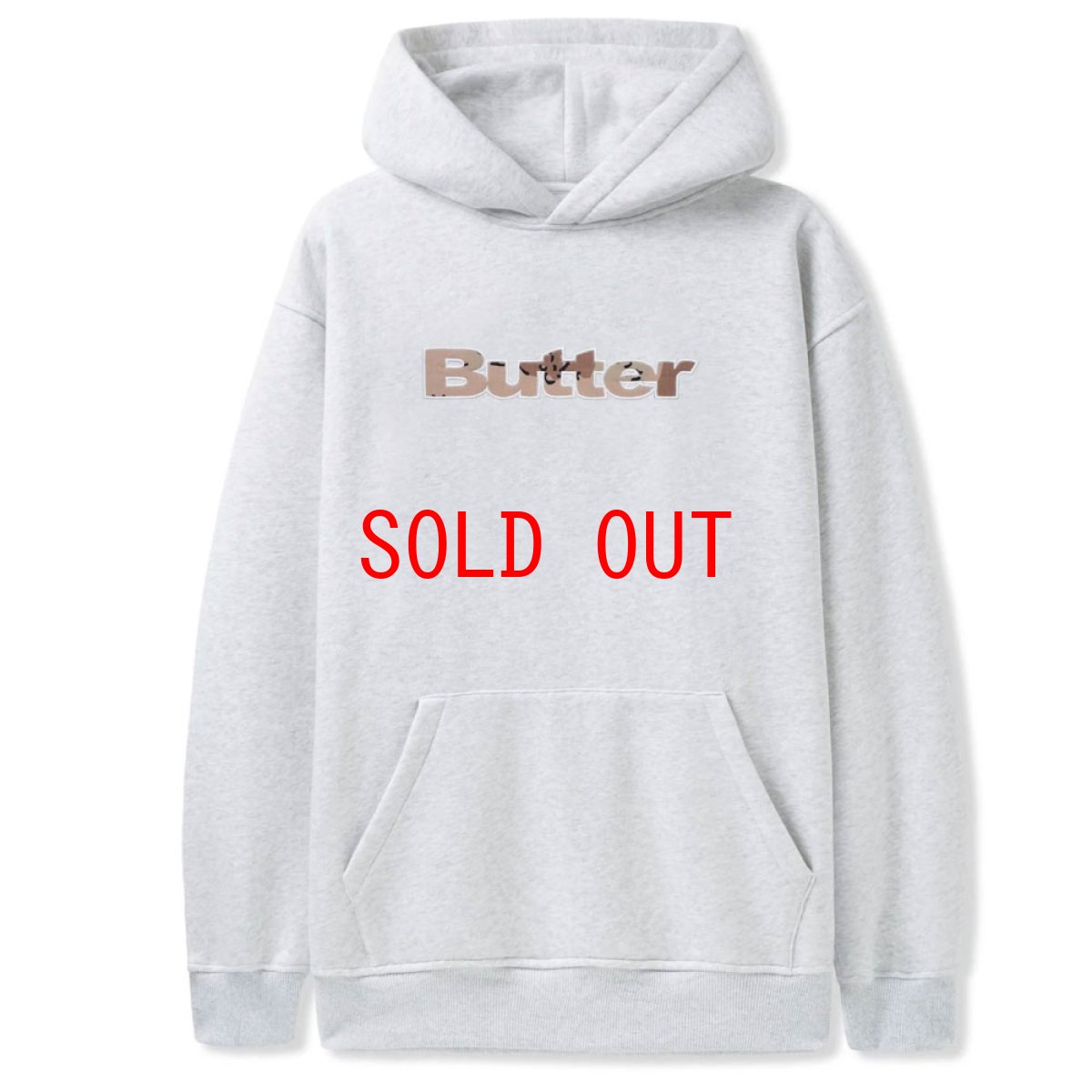 画像1: Logo Camo Applique Pullover Hood Ash GRY ロゴ カモ アップリケ プルオーバーフーディ アッシュ (1)