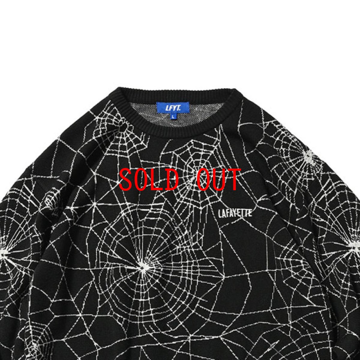 画像6: Spiderweb Knit Sweater BLK スパイダーウェブ ニット セーター (6)