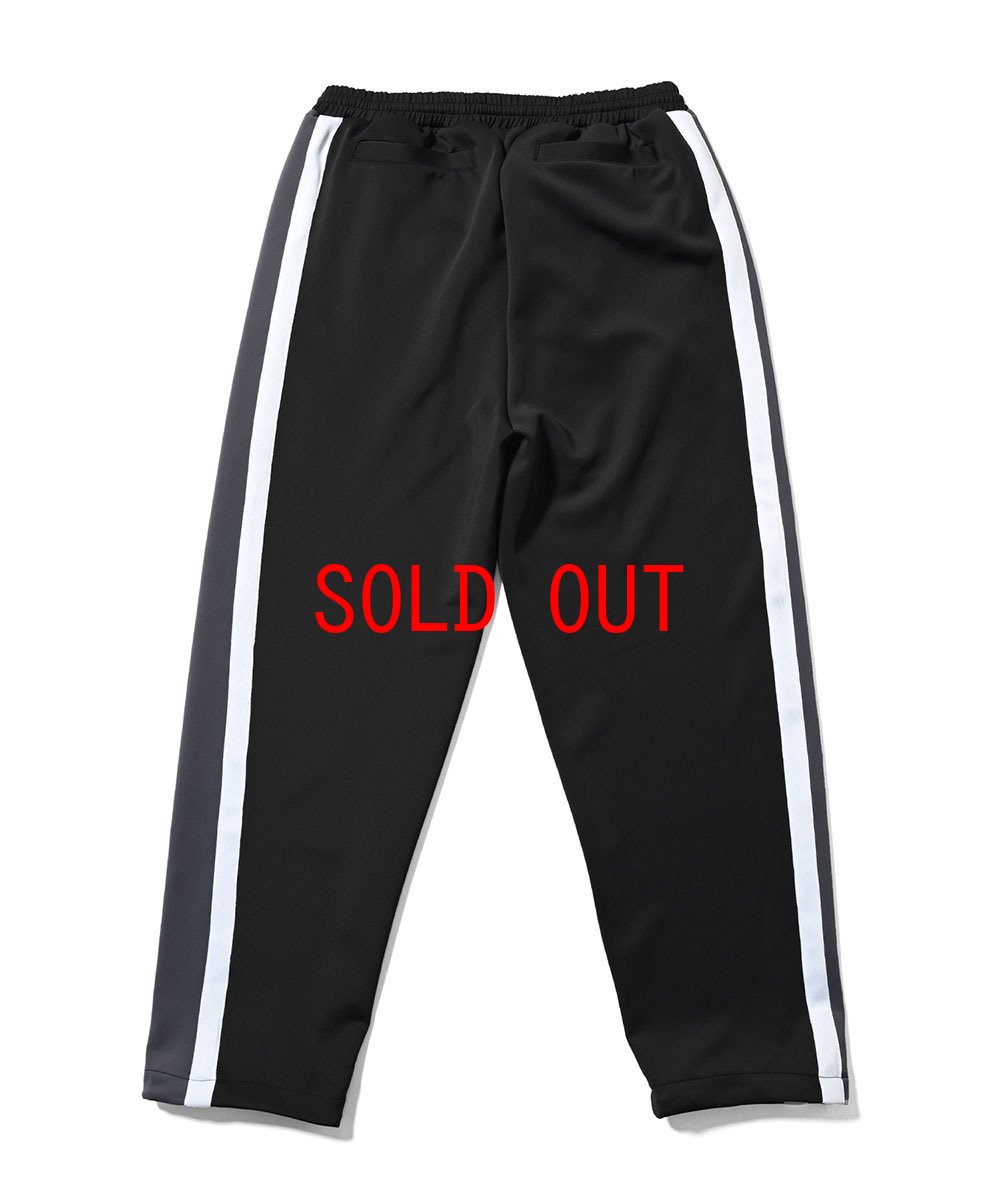 画像3: Striped Jersey Track Pants BLK ジャージ サイドライン チーム エンブレム トラック パンツ (3)