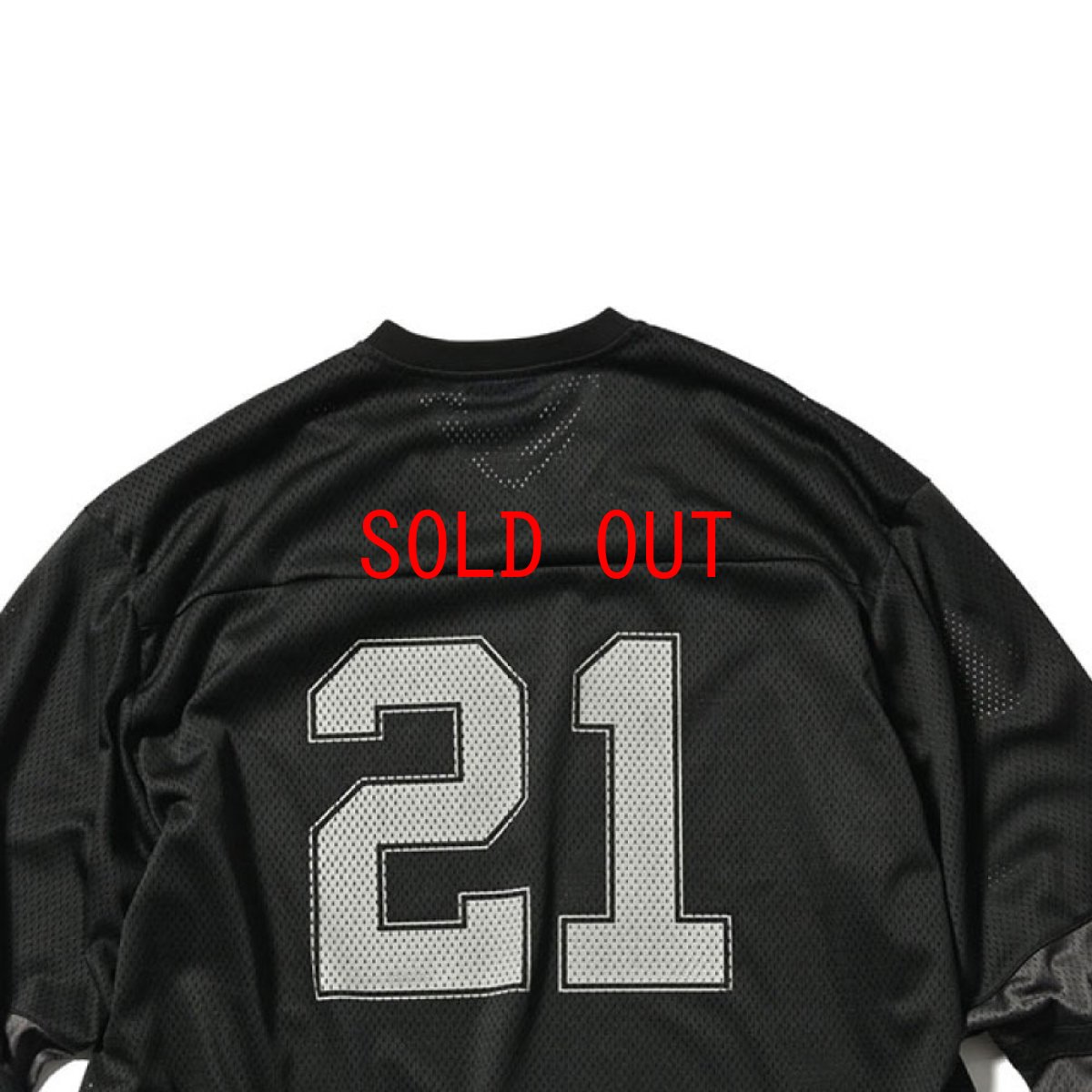 画像5: 21th Anniversary Football Shirt BLK 長袖 Vネック フットボール シャツ (5)