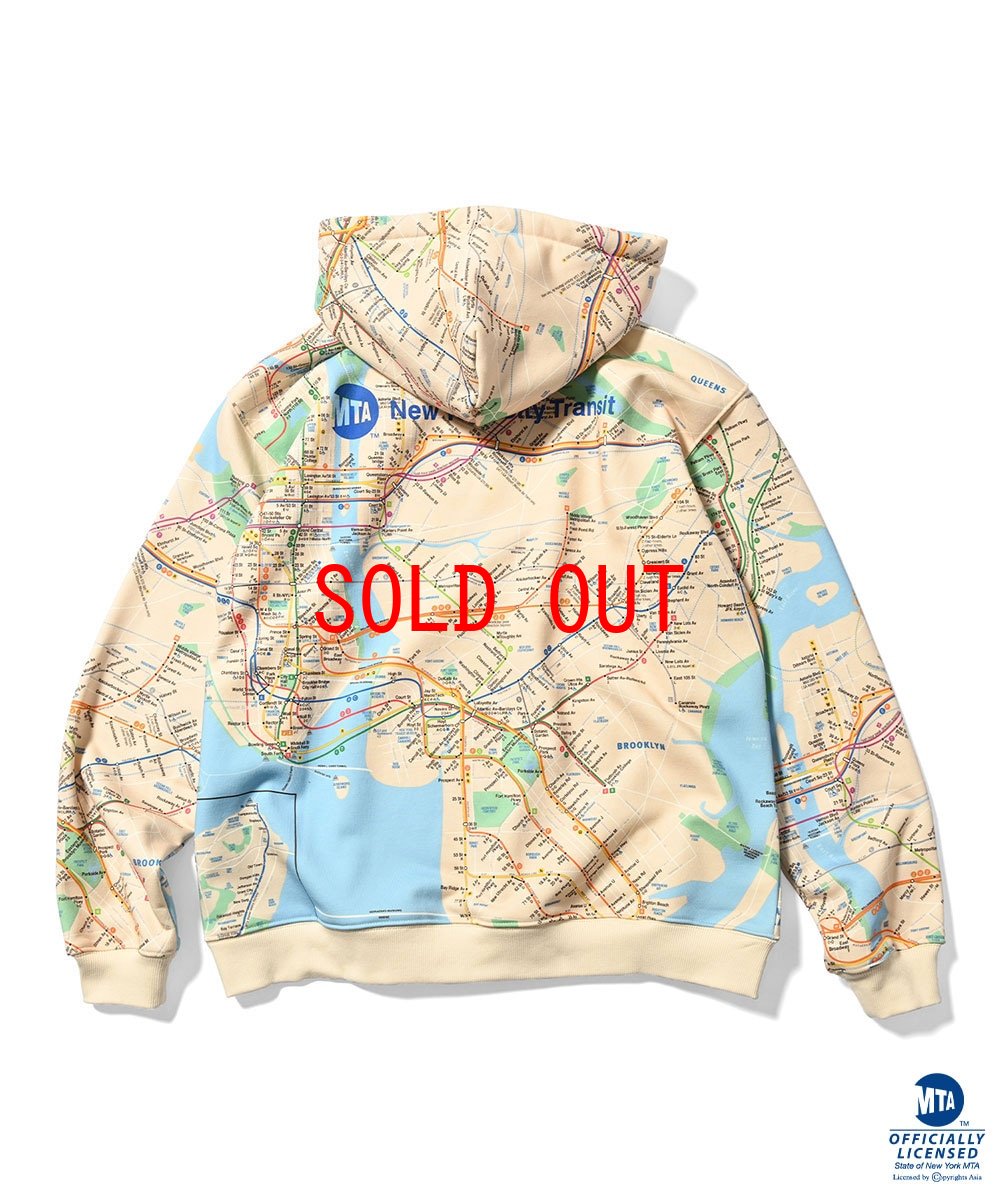 画像2: × MTA Subway Map Logo Sweat Hoodie プルオーバー パーカー メトロ エムティーエー スウェット フーディー (2)