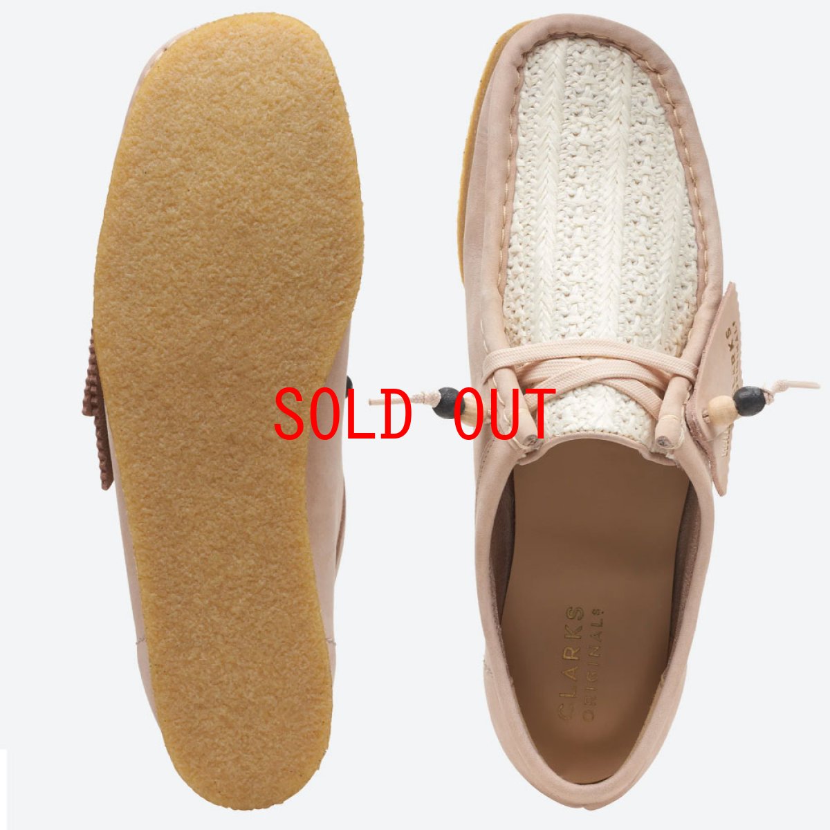 画像3: Wmns Wallabee Lo pink Natural Raffia クラークス オリジナルズ ワラビー ロー ピンク ラフィア レディースシューズ ウィメンズ (3)