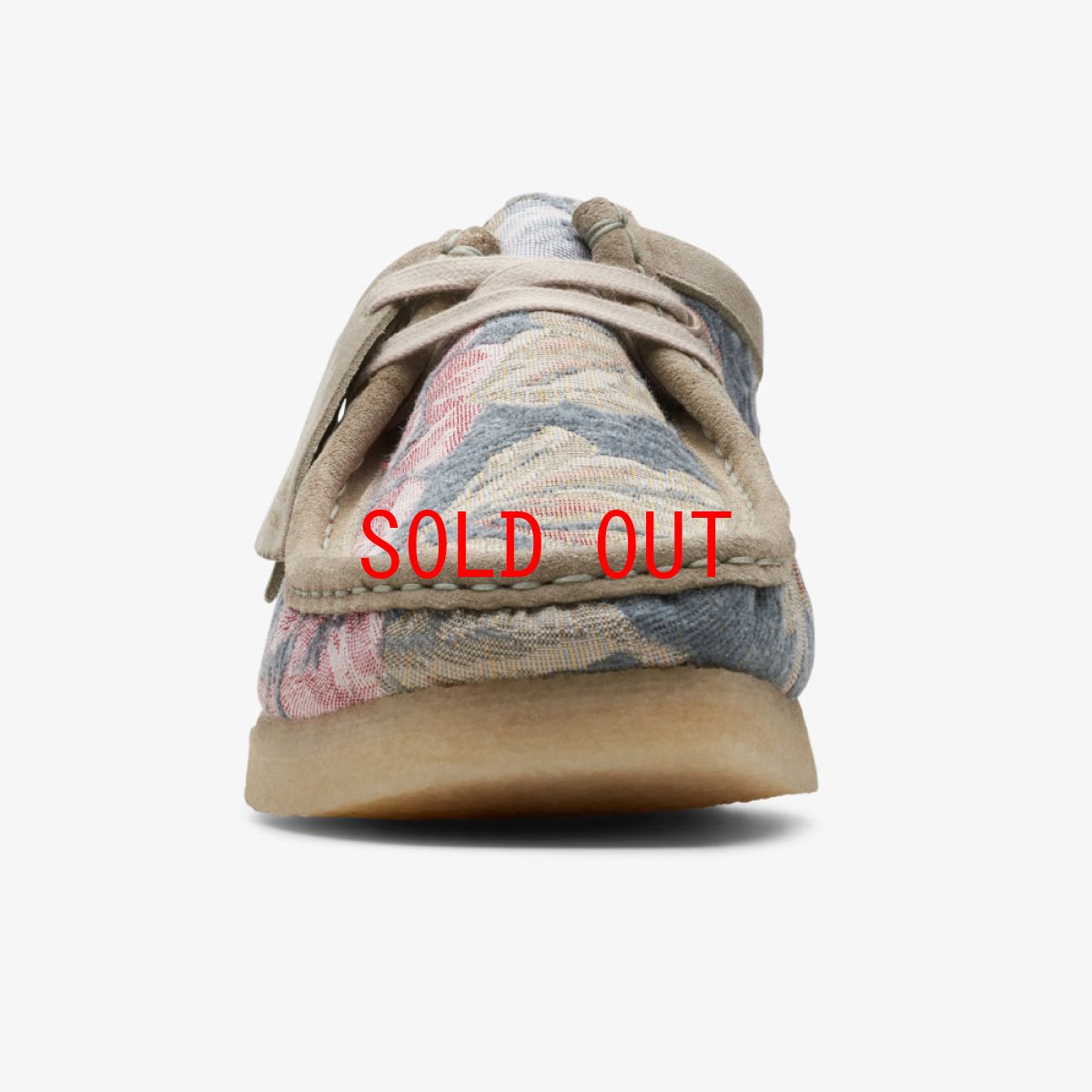 画像5: Wallabee Lo Grey Floral クラークス オリジナルズ ワラビー ロー グレー フローラル スエード クレープソール メンズ (5)