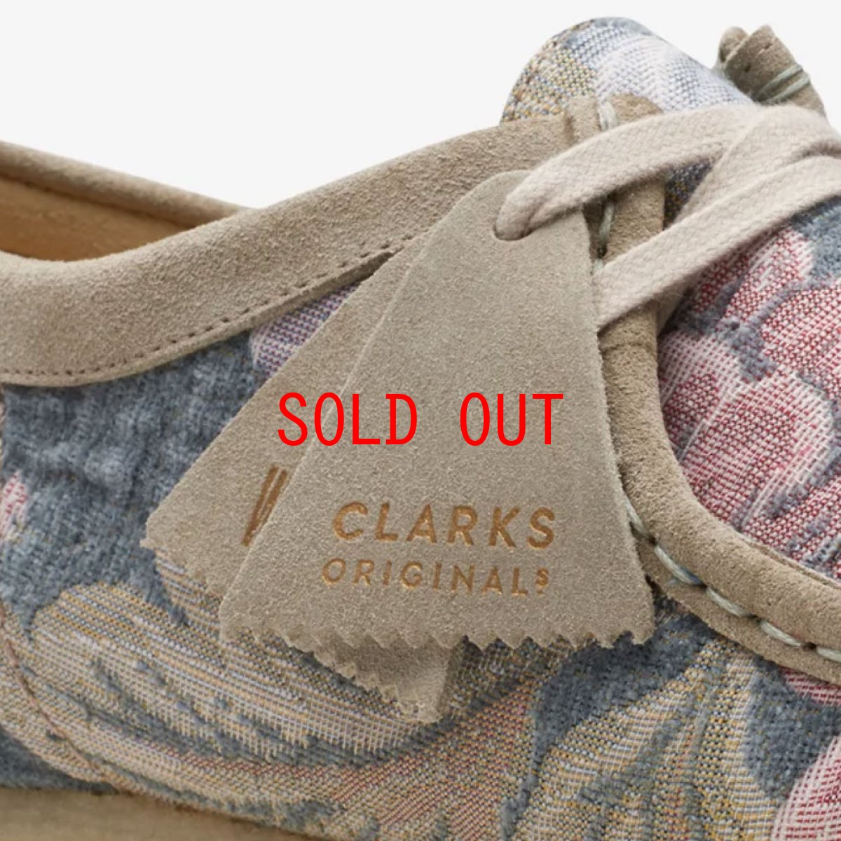 画像3: Wallabee Lo Grey Floral クラークス オリジナルズ ワラビー ロー グレー フローラル スエード クレープソール メンズ (3)