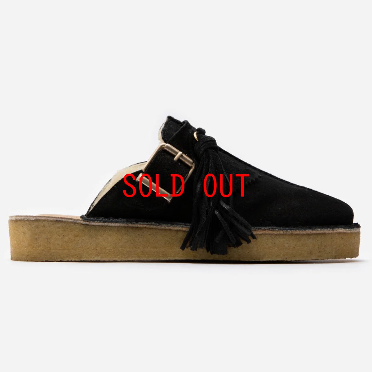 画像2: Wmns Trek Mule Warm Lined クラークス オリジナルズ ウィメンズ レディース トレック タッセル ミュール サンダル ブラック スエード (2)