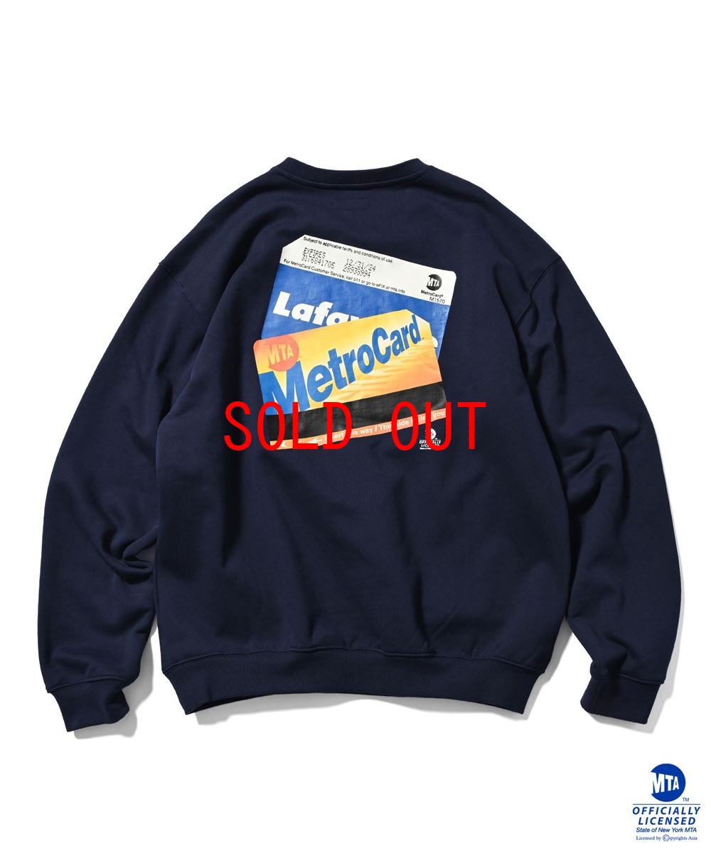 画像2: × MTA Metro Card Crewneck Sweat メトロ カード エムティーエー スウェット (2)