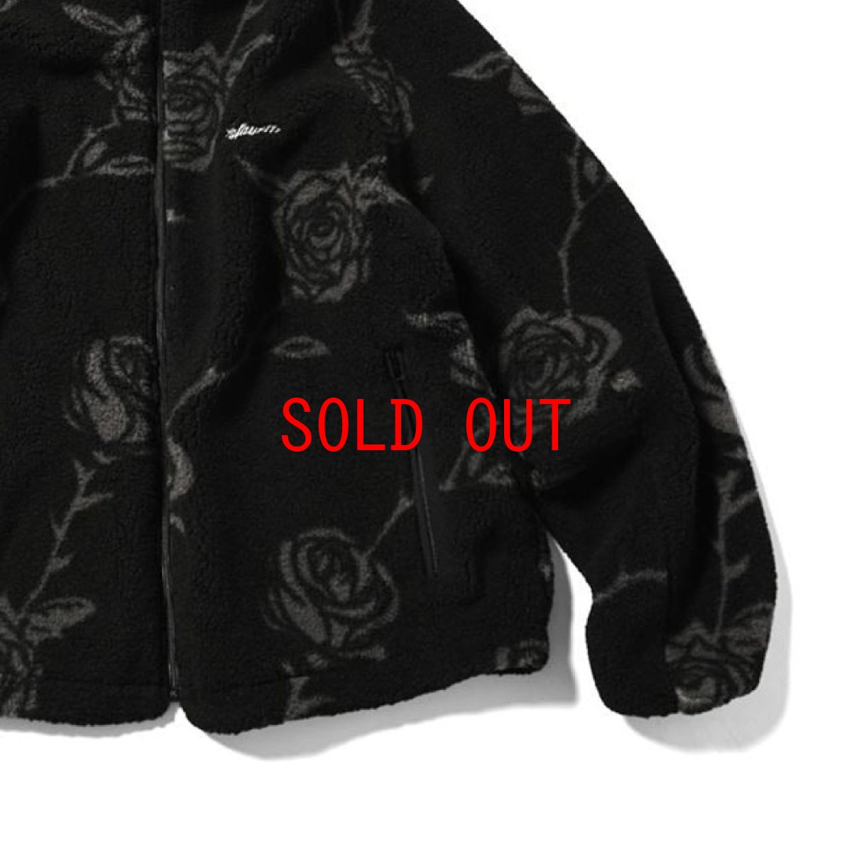 画像4: Rose Allover Patterned Fleece Jacket ローズ フリース ジャケット (4)