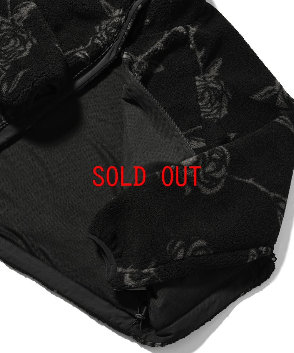 画像7: Rose Allover Patterned Fleece Jacket ローズ フリース ジャケット (7)