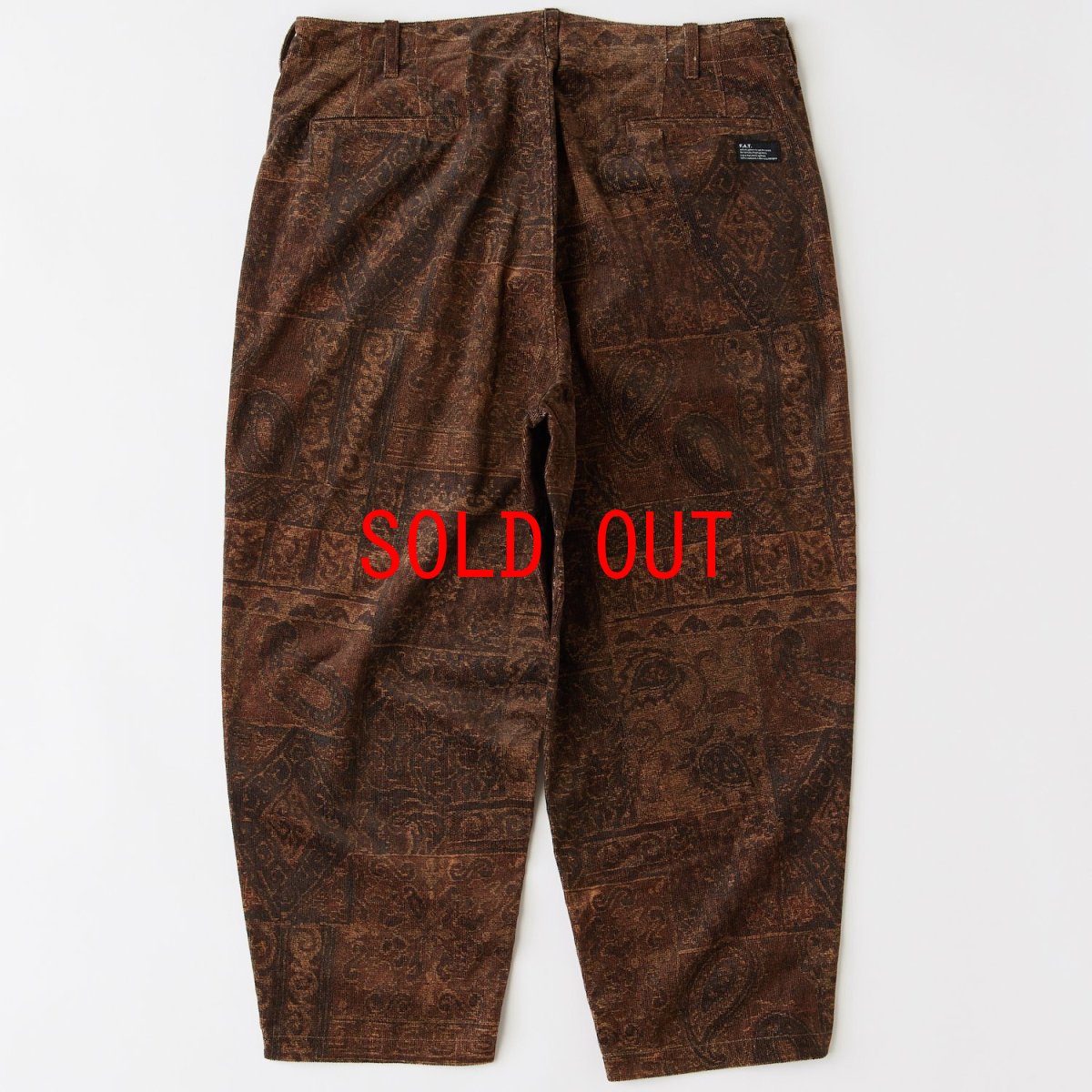 画像3: MURALEY Paisley Patchwork Corduroy Wide Pants パッチワーク ペイズリー コーデュロイ ワイド パンツ (3)