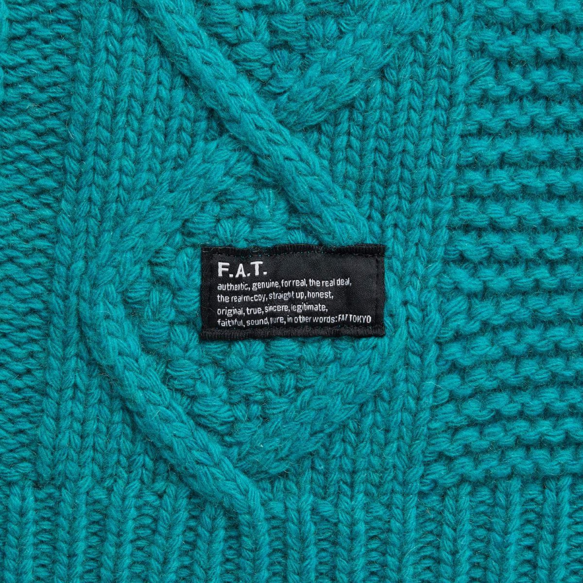 画像5: FISHARAN Crewneck Fisherman Knit GRN クルーネック 3ゲージ ウールヤーン フィッシャーマン ニット (5)