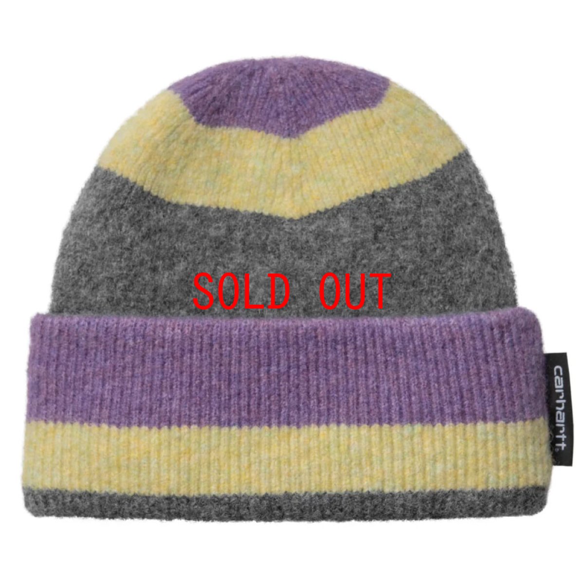画像3: Sundling Border Beanie Stripe Jacquard Logo Knit Cap ショート ビーニー ニット キャップ (3)