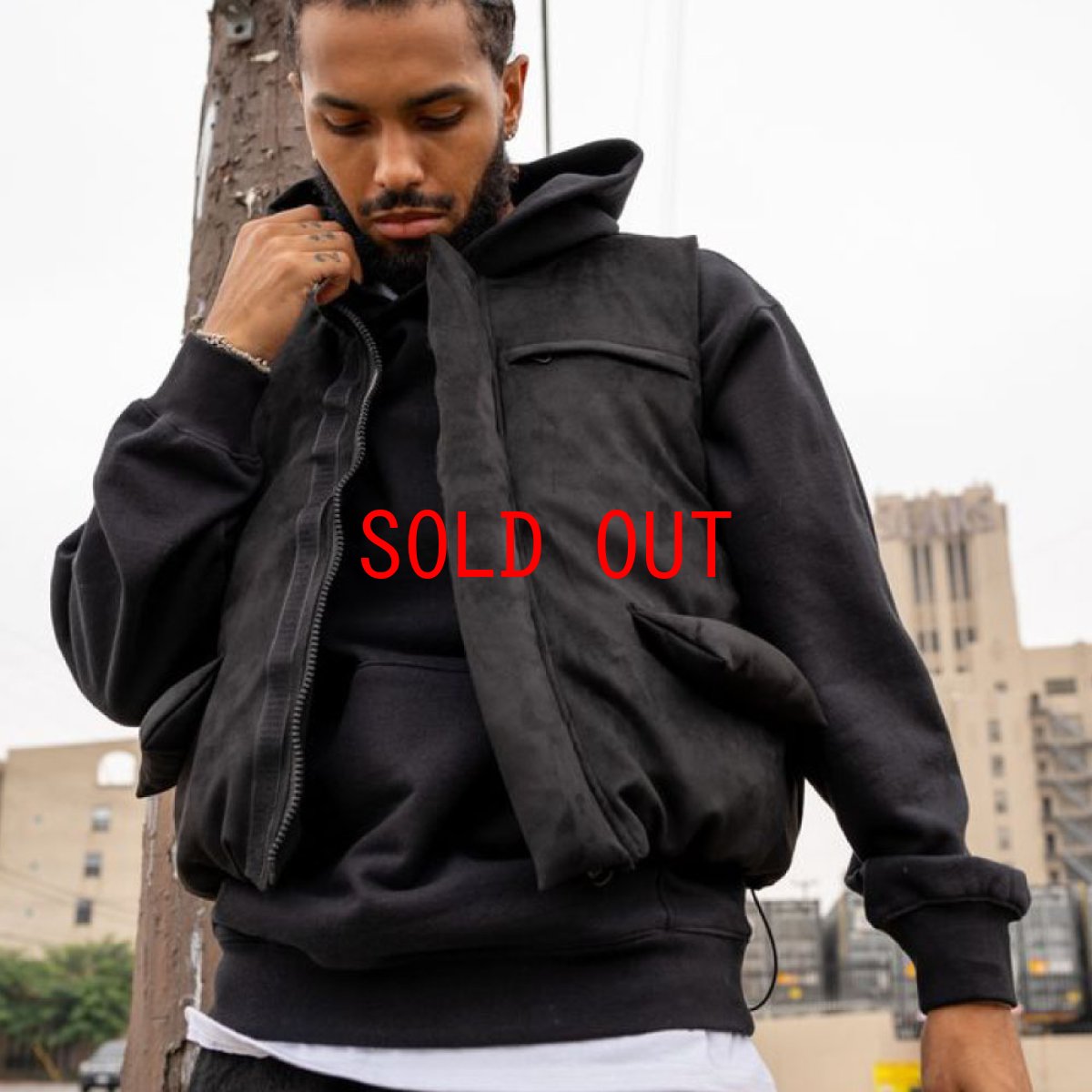 画像1: Suede Bubble Reversible Puffer Vest Down Jacket スエード リバーシブル パファー ベスト ジャケット (1)