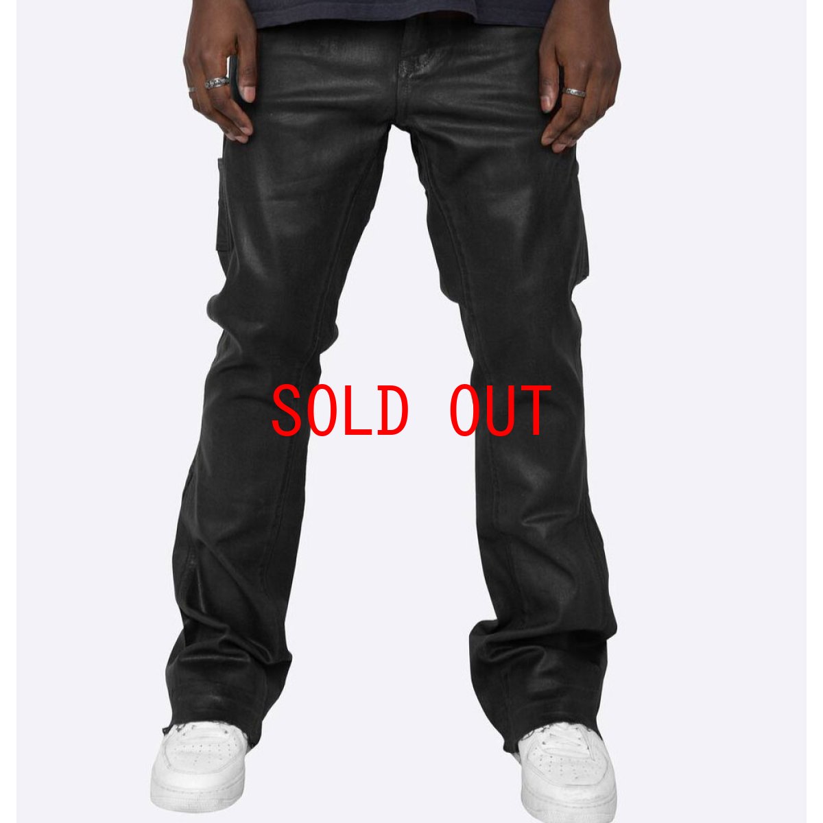 画像3: Mackey Flare Pants コーティング フレア パンツ (3)