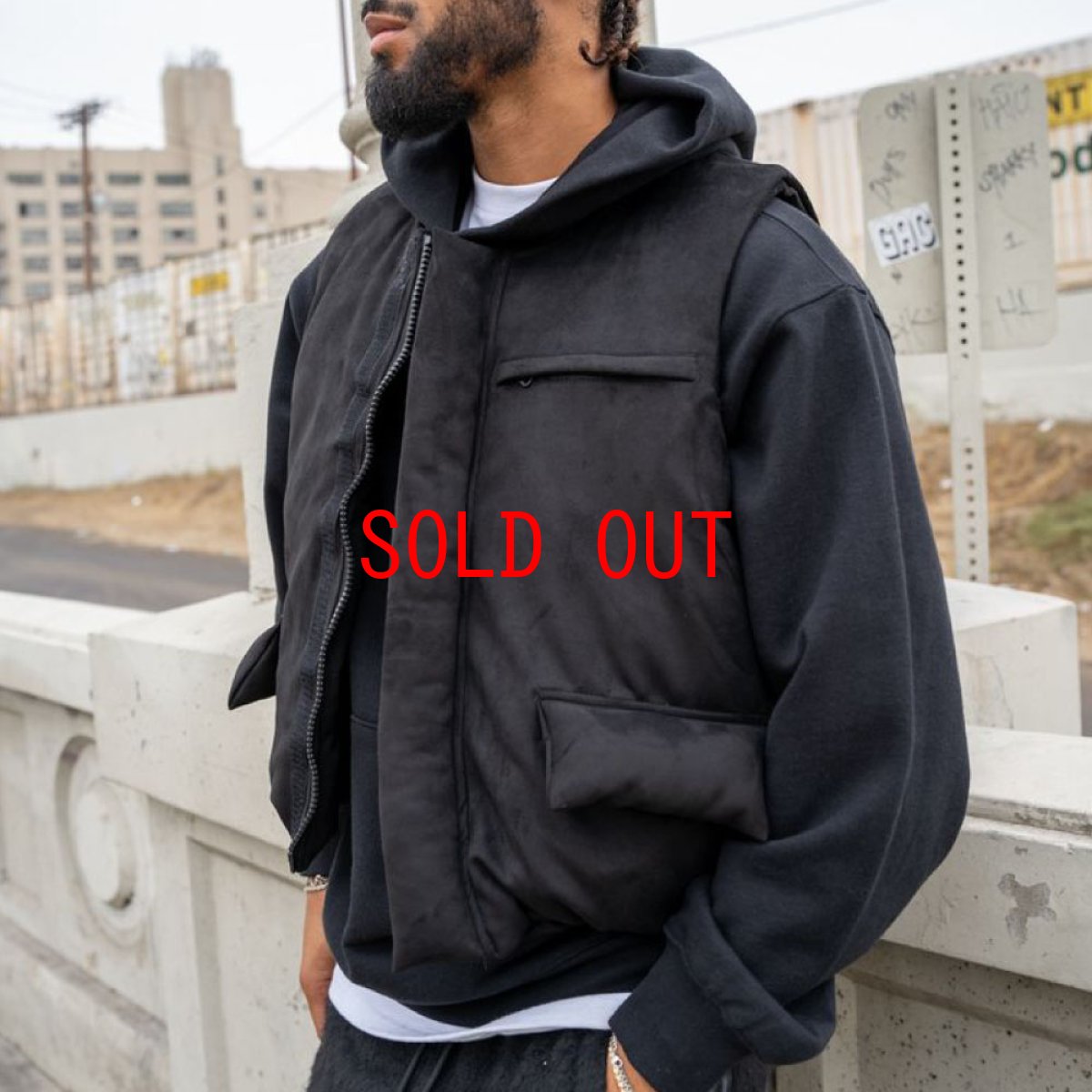 画像15: Suede Bubble Reversible Puffer Vest Down Jacket スエード リバーシブル パファー ベスト ジャケット (15)