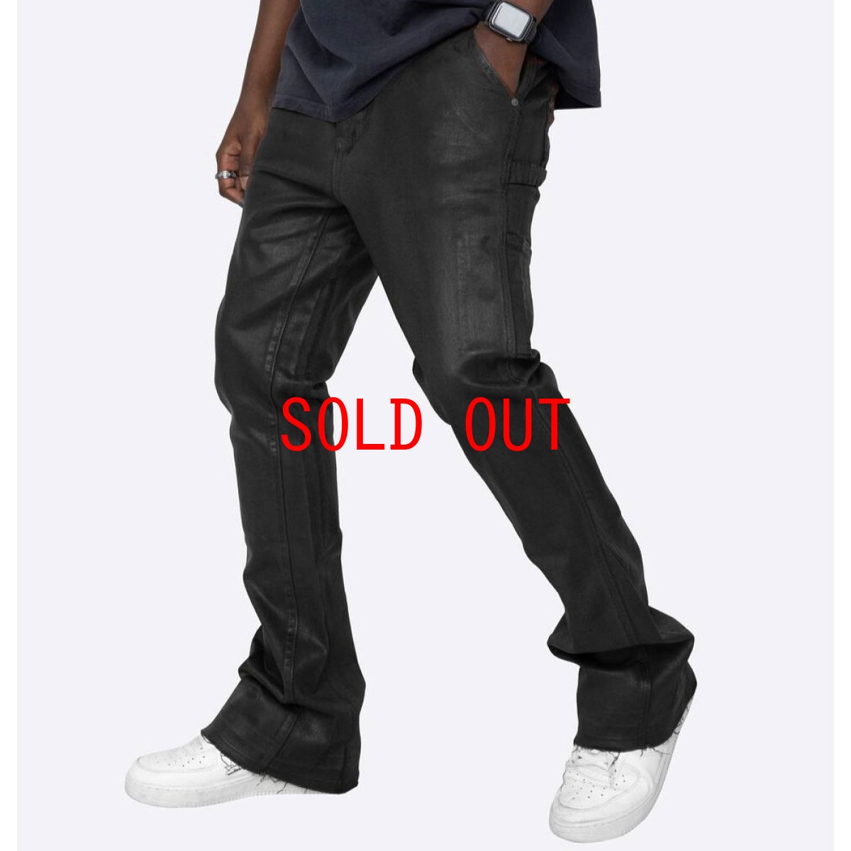 画像11: Mackey Flare Pants コーティング フレア パンツ (11)