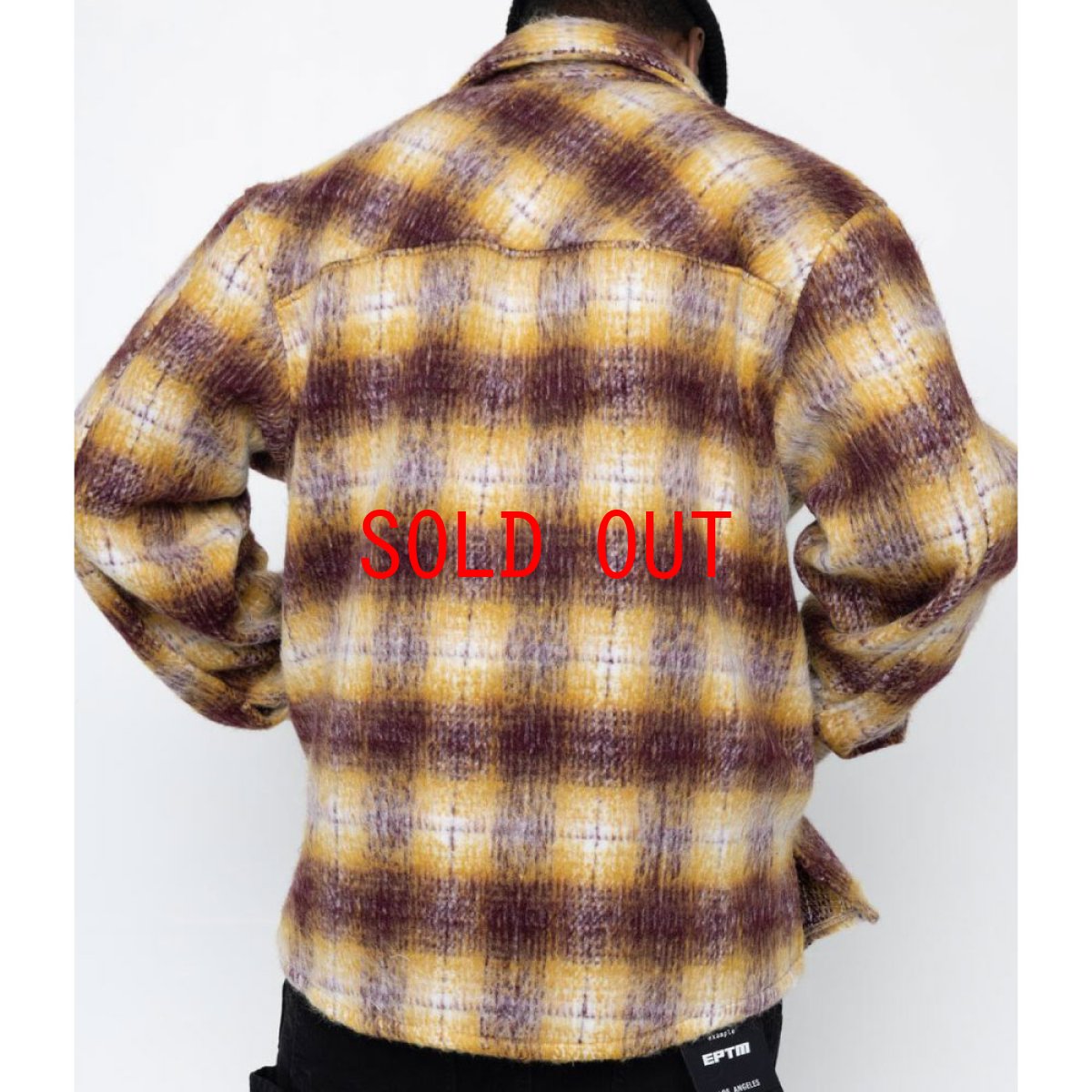 画像4: Side Slit Flannel Shirt ヘビー フランネル シャツ モヘア (4)
