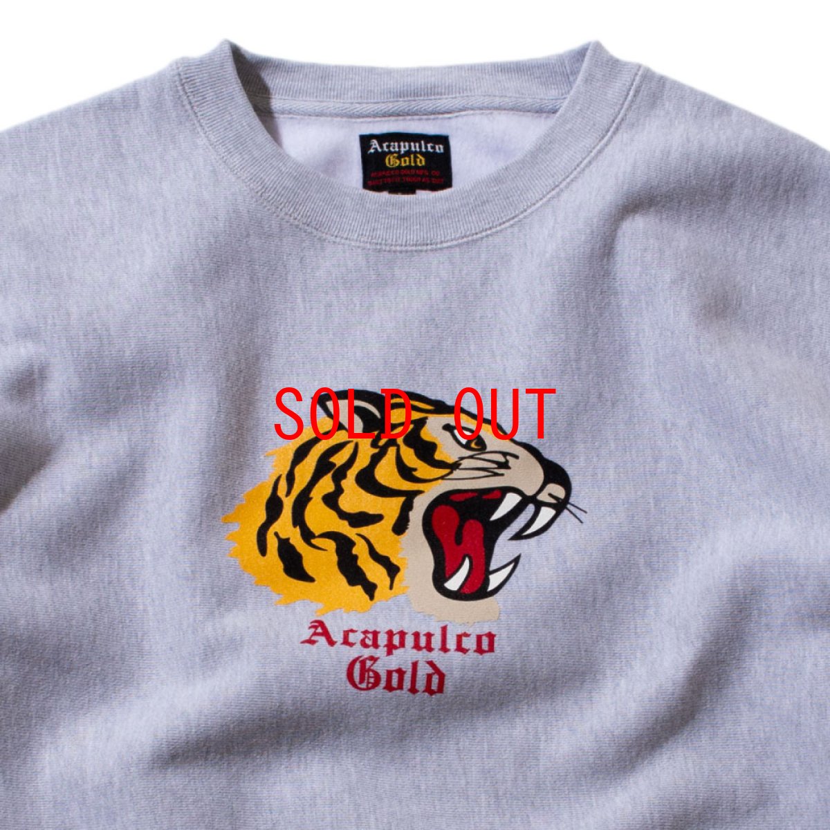 画像2: Tiger Crew neck Sweat shirt GRY タイガー クルーネック スウェット (2)