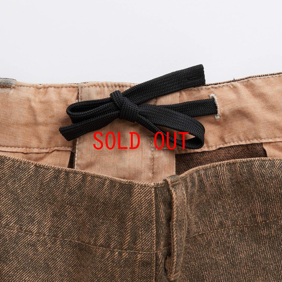 画像5: ACIDROUSER Chemical Wash Wide Denim Pants BRN ケミカルウォッシュ デニム ワイド パンツ (5)