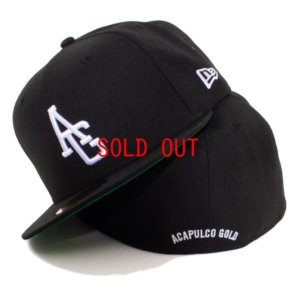 Acapulco Gold × New Era 59FIFTY Fitted AG Logo Cap Black