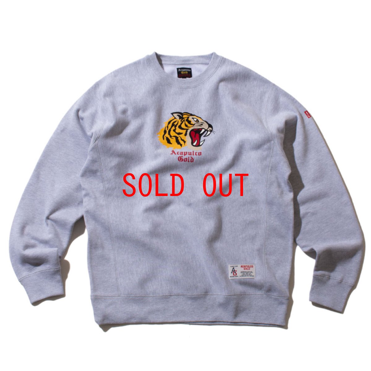 画像1: Tiger Crew neck Sweat shirt GRY タイガー クルーネック スウェット (1)