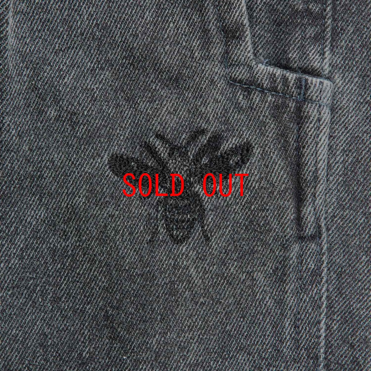 画像4: ACIDROUSER Chemical Wash Wide Denim Pants BLK ケミカルウォッシュ デニム ワイド パンツ (4)