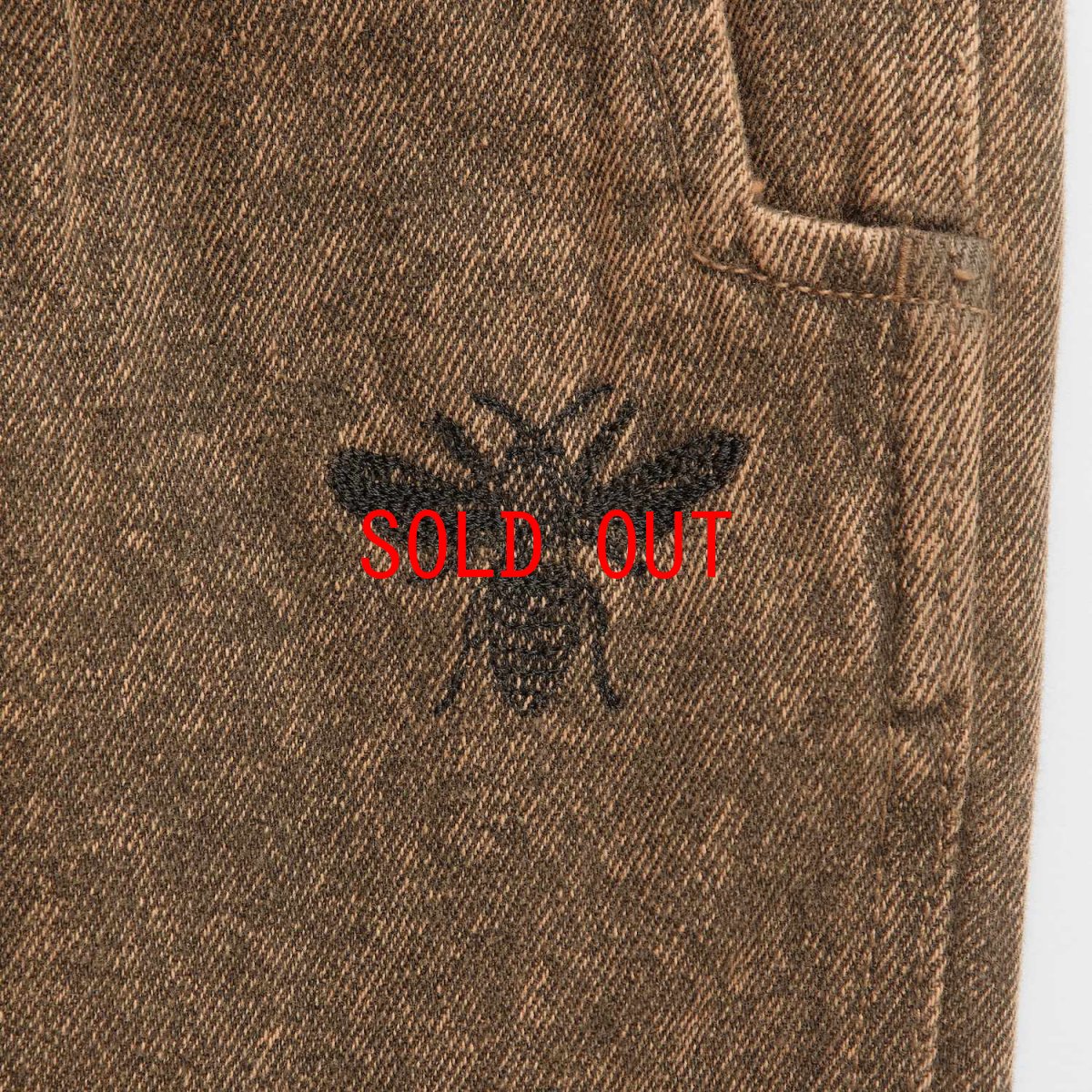 画像4: ACIDROUSER Chemical Wash Wide Denim Pants BRN ケミカルウォッシュ デニム ワイド パンツ (4)