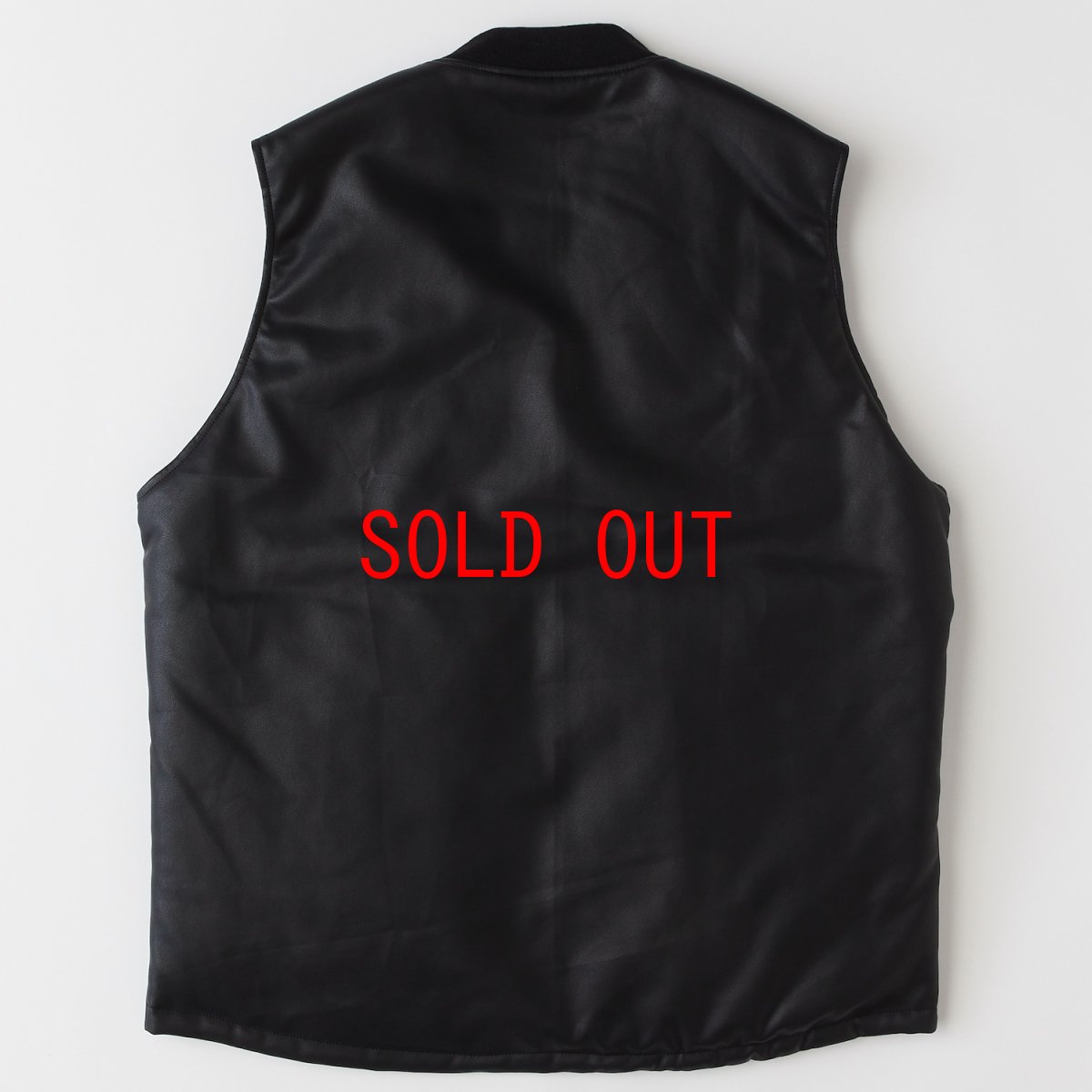 画像2: GRAINNER PU Leather Vest レザー ジップ ベスト (2)