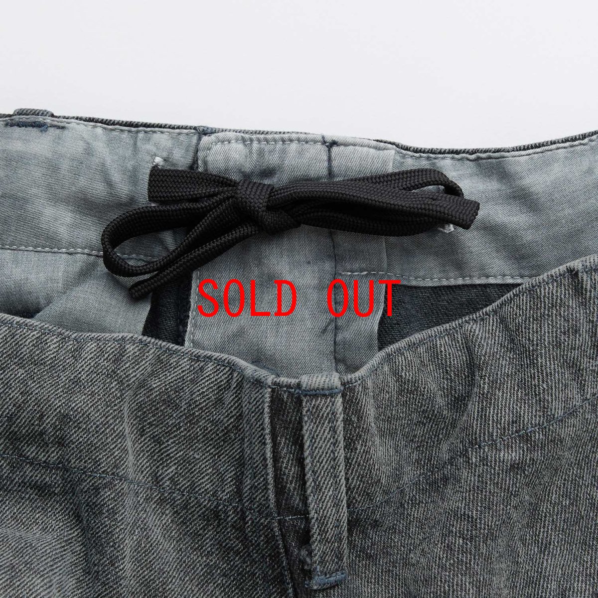 画像7: ACIDROUSER Chemical Wash Wide Denim Pants BLK ケミカルウォッシュ デニム ワイド パンツ (7)