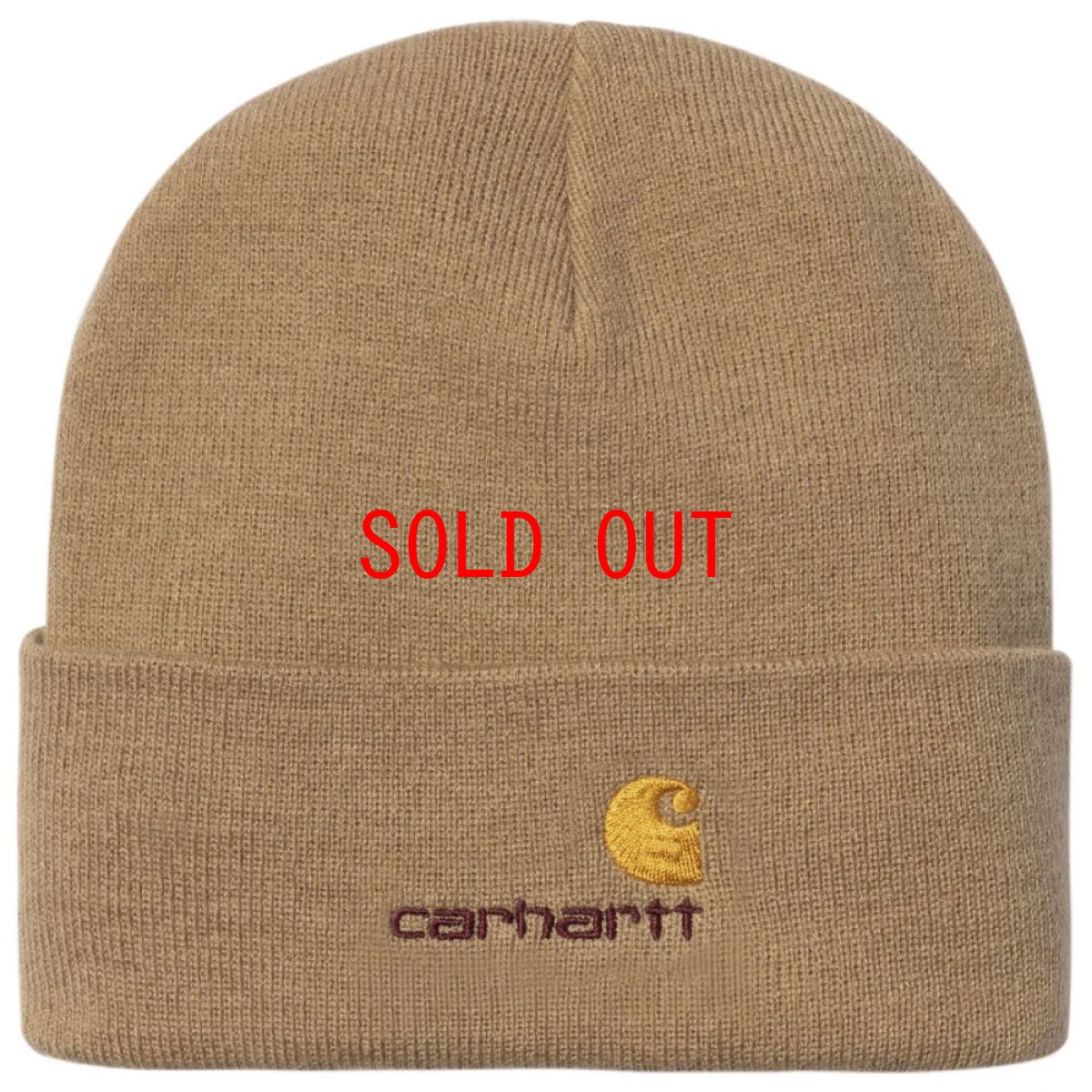 画像2: Carhartt Wip American Script Low Short Beanie アメリカンスクリプト ショート ビーニー ニット キャップ 帽子 (2)