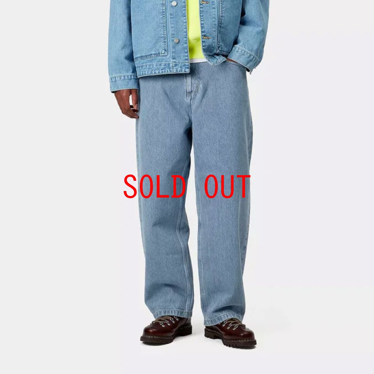 画像2: Brandon Pant Stone Bleached Blue パンツ ヘビーウェイト 13.5oz スミスデニム ルーズ ストレート フィット (2)