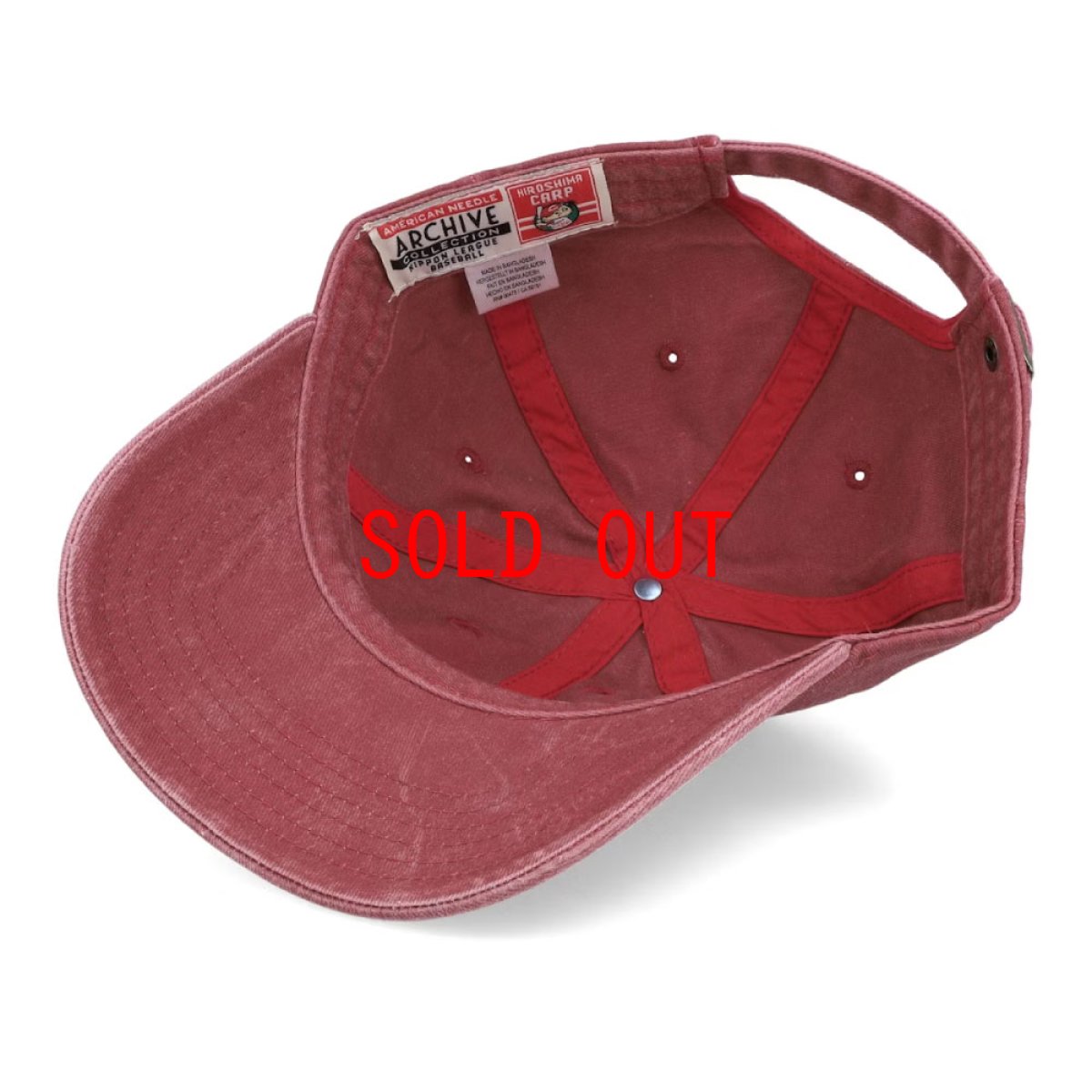 画像6: Hiroshima Toyo Carp Archive Red Dad Cap 広島 東洋 カープ ストラップバック キャップ 帽子 (6)