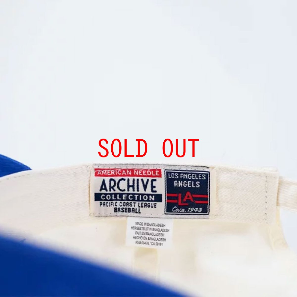 画像5: Archive LA Angels Ivory Royal Strapback Cap ロサンゼルス エンジェルス ストラップバック キャップ 帽子 (5)