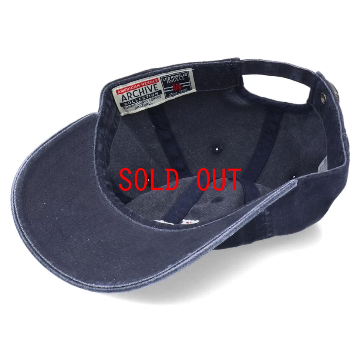 画像7: 【American Needle 沖縄 帽子 セレクトショップ 通販】 Archive Pacific Coast League LA Angels Strapback Cap Navy ロサンゼルス エンジェルス ストラップバック キャップ (7)